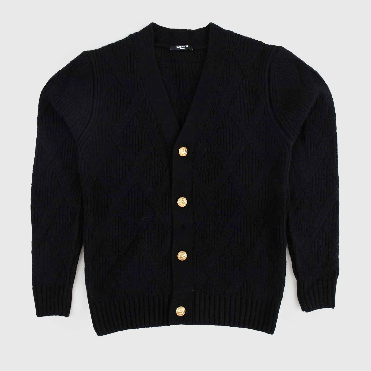 Cardigan in maglia con bottoni d’oro - annameglio.com abbigliamento moda