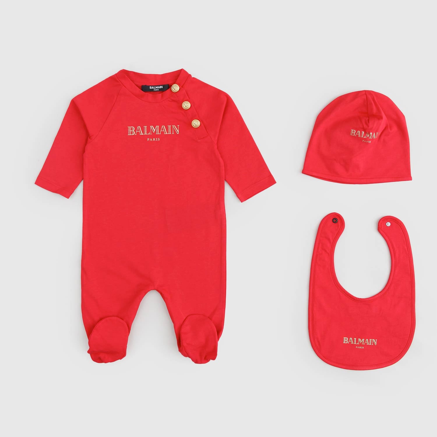 Set nascita rosso tutina cuffietta e bavaglino - annameglio.com abbigliamento moda
