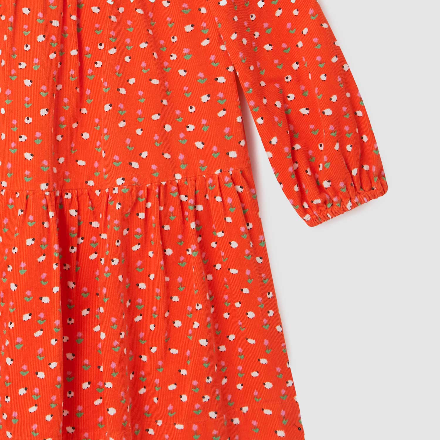 Abito rosso a Maniche Lunghe tema Floreale - annameglio.com abbigliamento moda