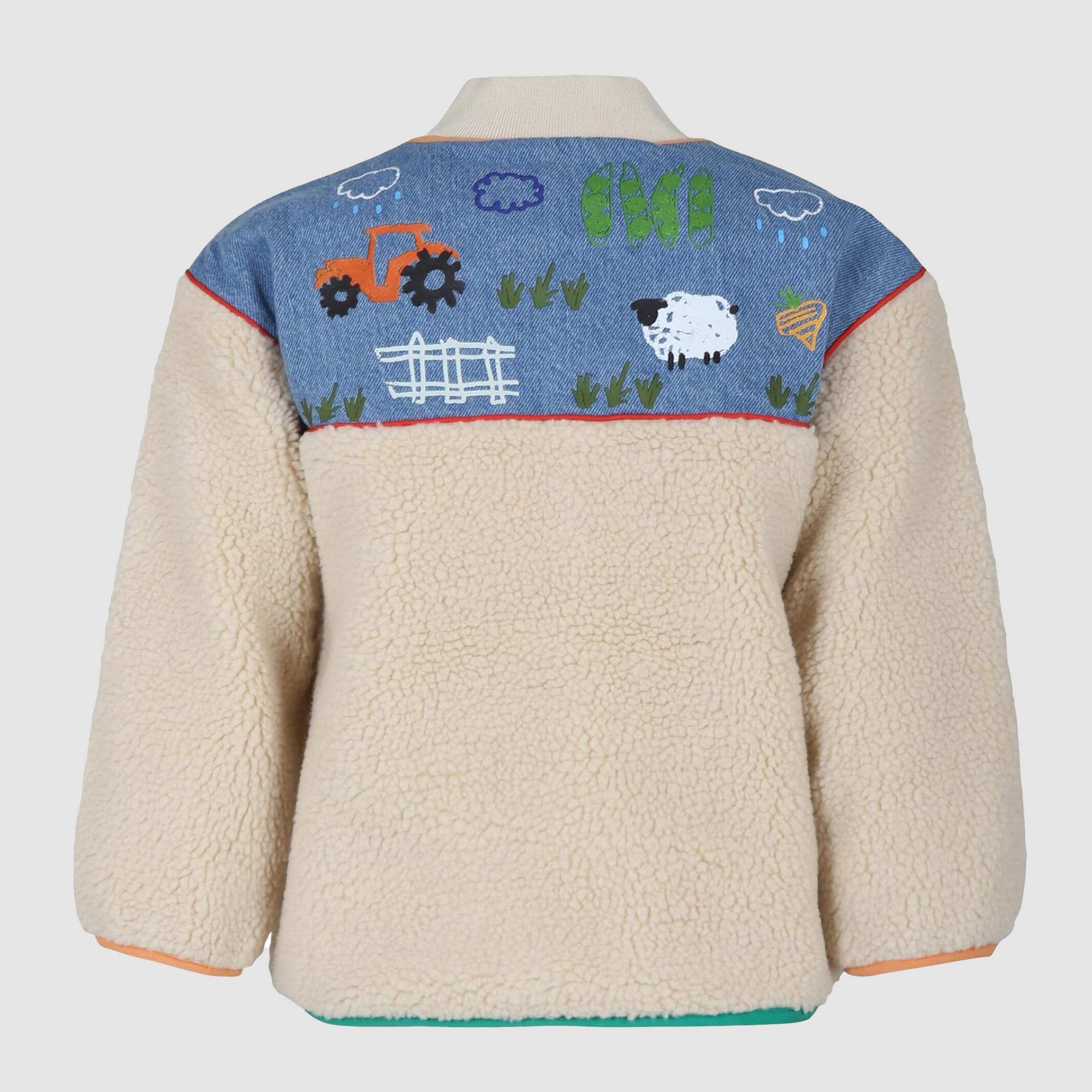 Giacca In Sherpa Con Inserti In Denim - annameglio.com abbigliamento moda