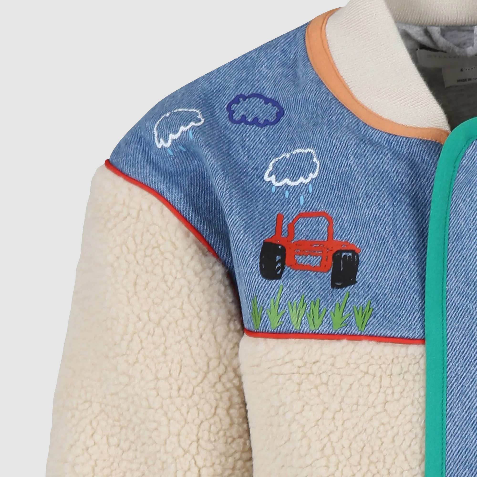 Giacca In Sherpa Con Inserti In Denim - annameglio.com abbigliamento moda