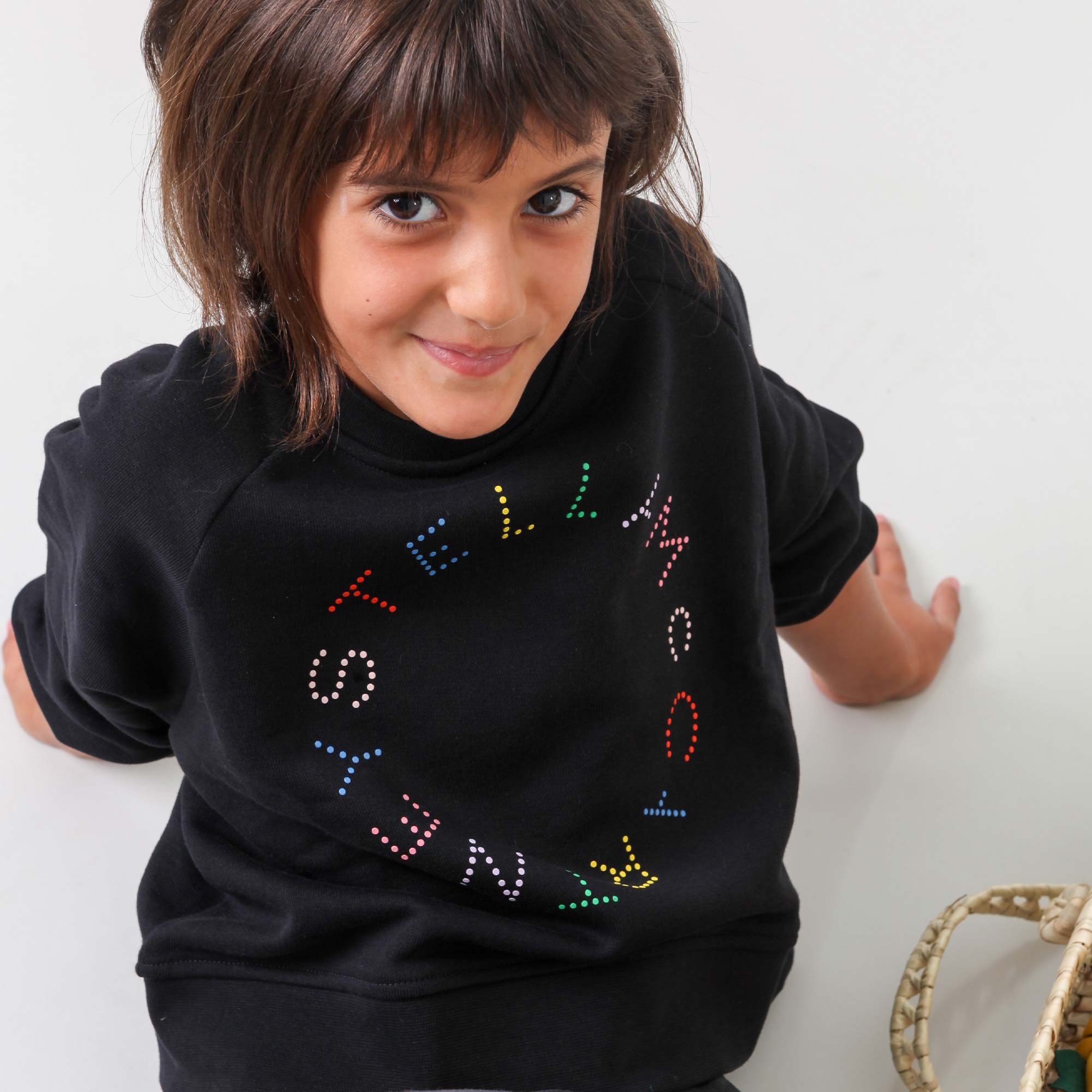 Felpa in cotone con logo circolare - annameglio.com abbigliamento moda