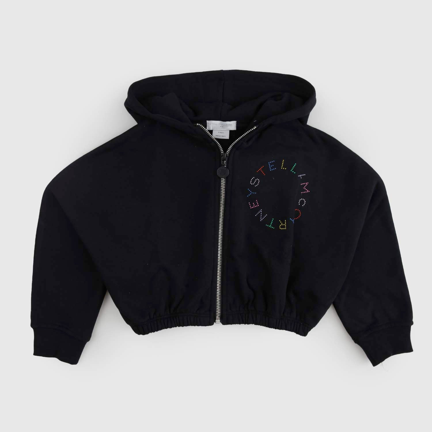 Felpa full zip cropped icon nera - annameglio.com abbigliamento moda