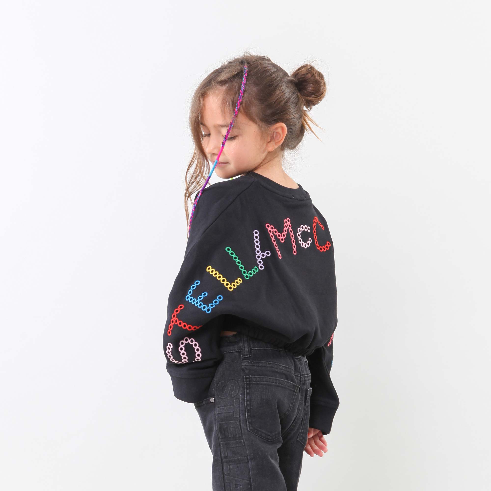 Felpa full zip cropped icon nera - annameglio.com abbigliamento moda