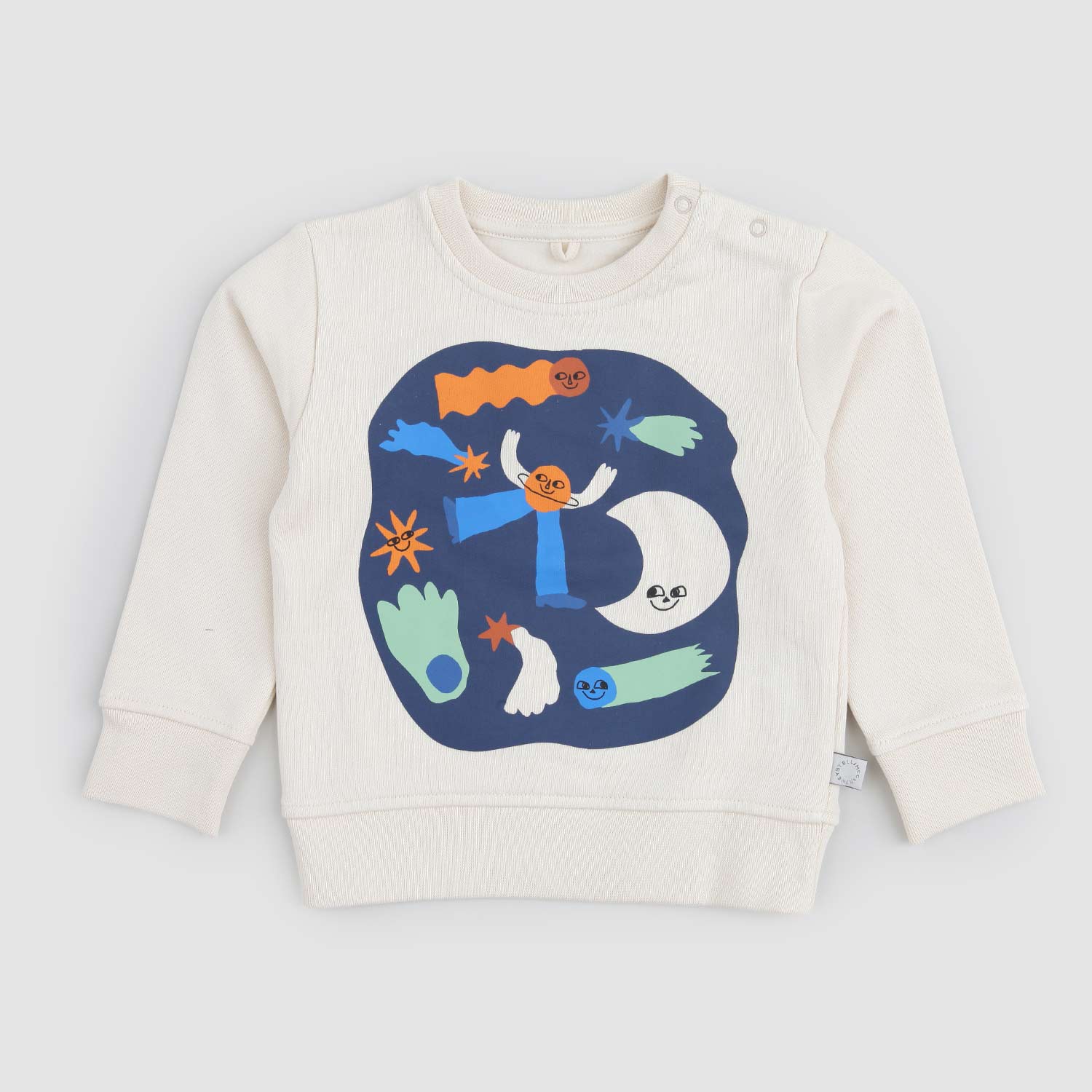 Felpa beige per neonato con stampa pianeti - annameglio.com abbigliamento moda