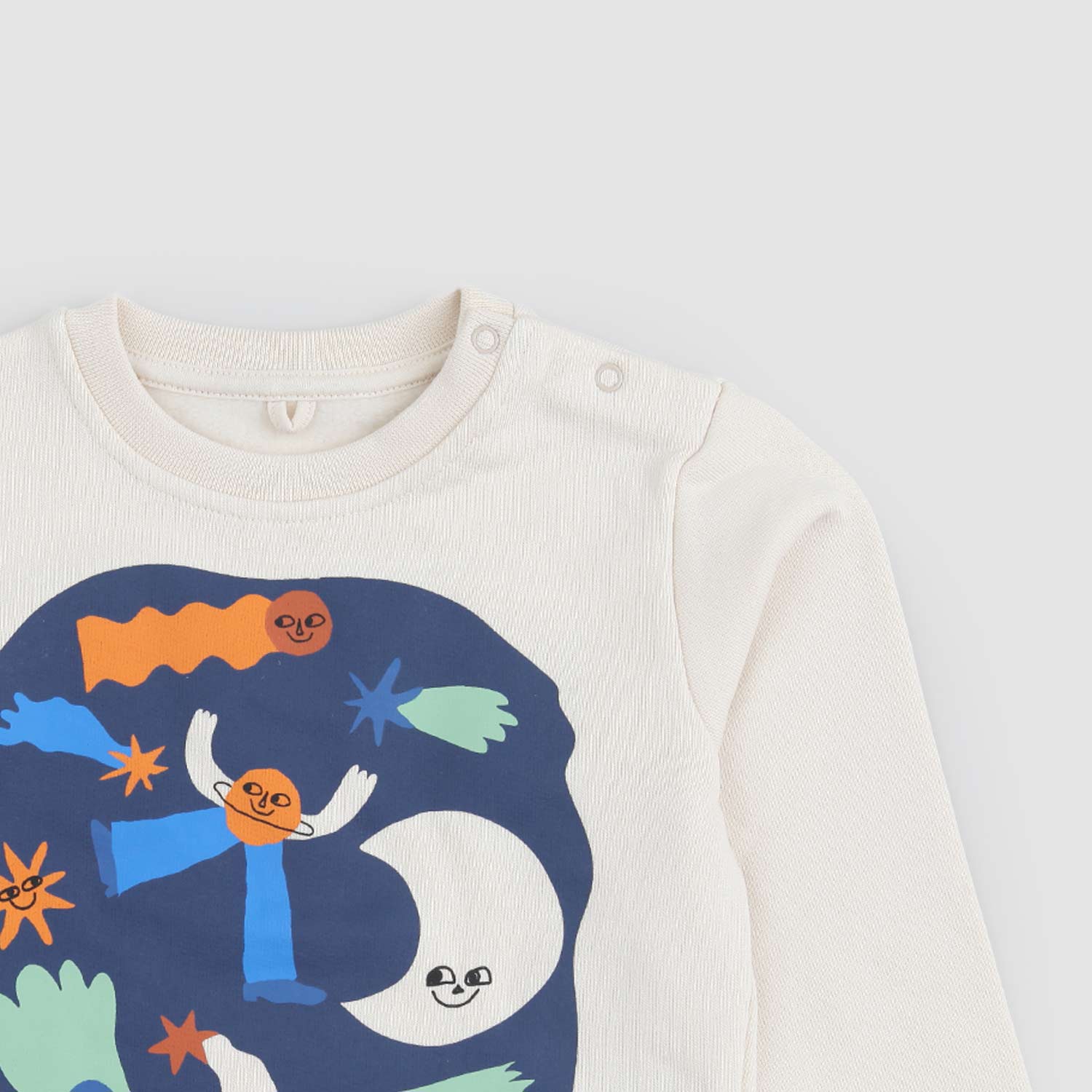 Felpa beige per neonato con stampa pianeti - annameglio.com abbigliamento moda