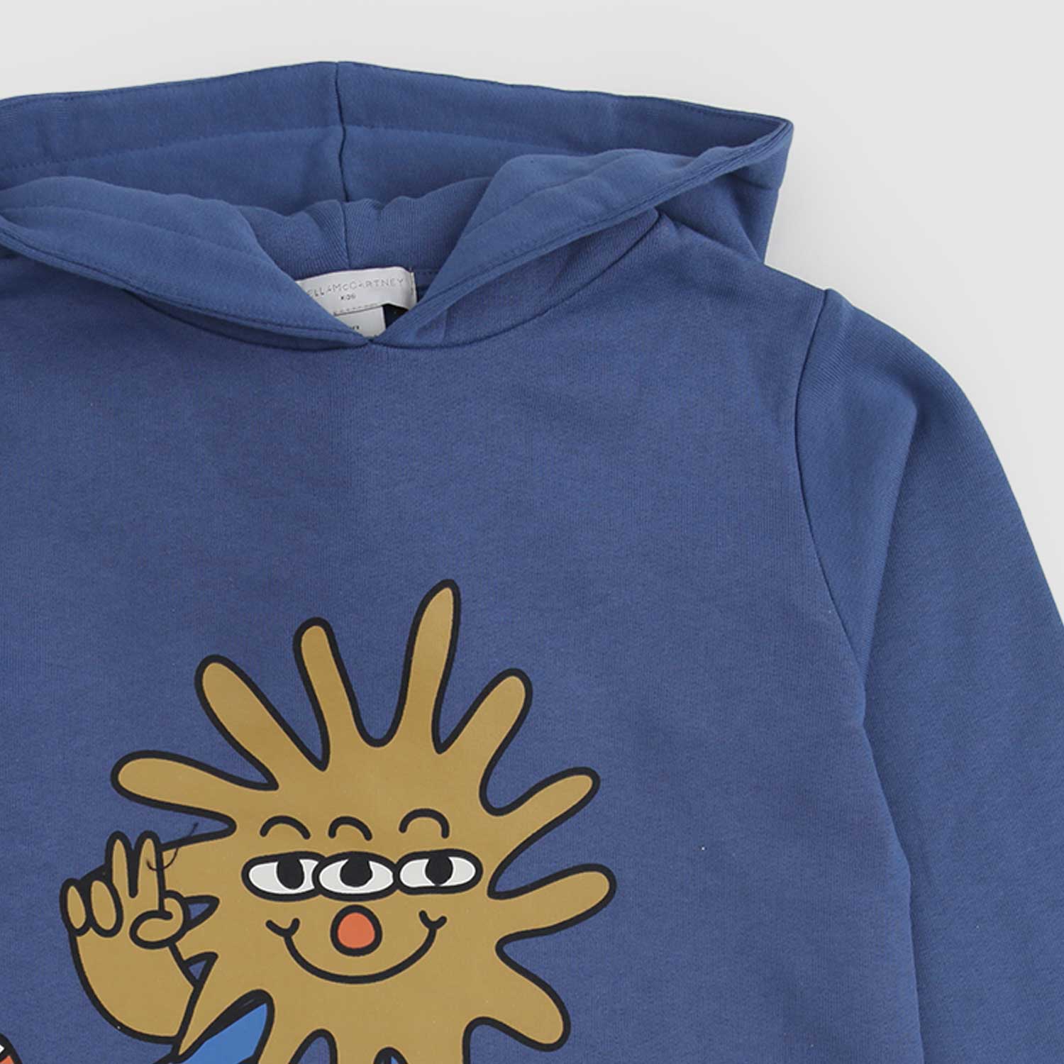 Felpa blu da bambino con cappuccio e stampa - annameglio.com abbigliamento moda