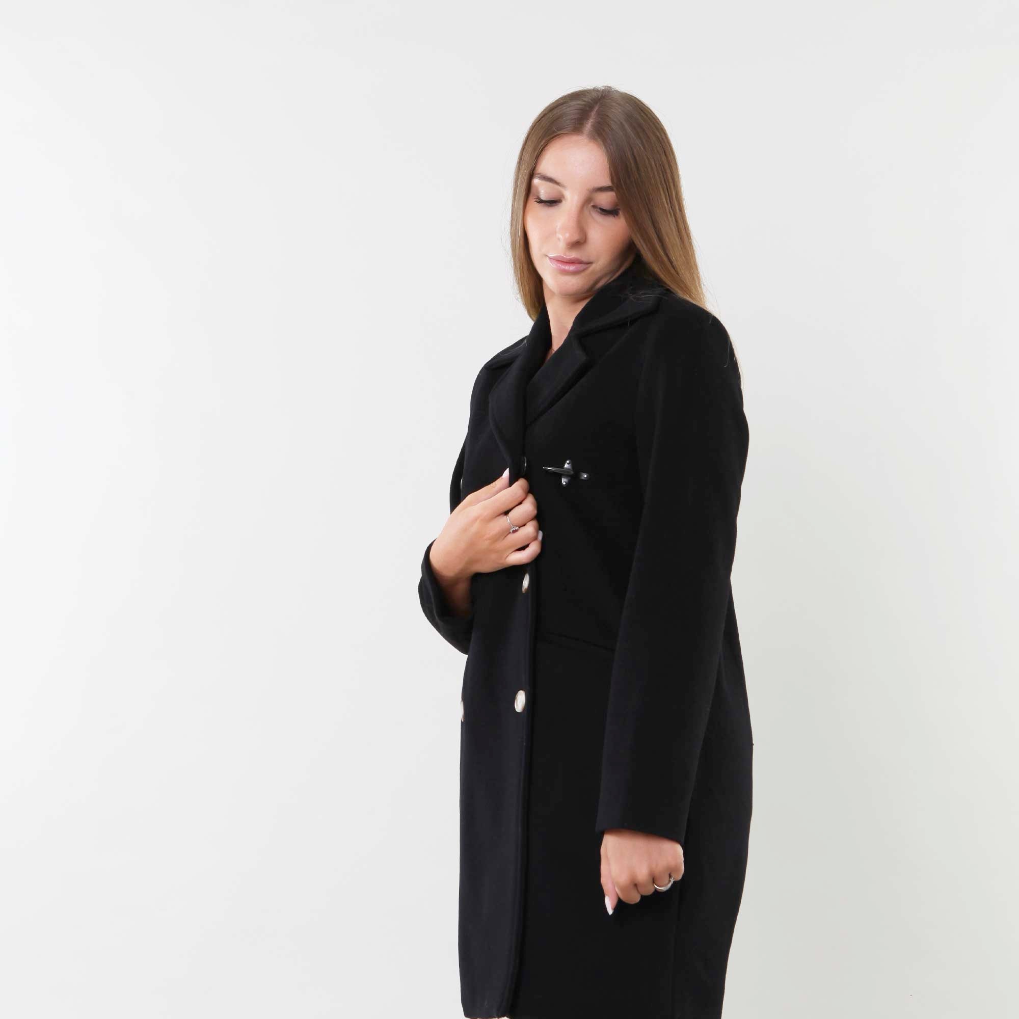 Cappotto Nero Doppiopetto Fay Junior - annameglio.com abbigliamento moda