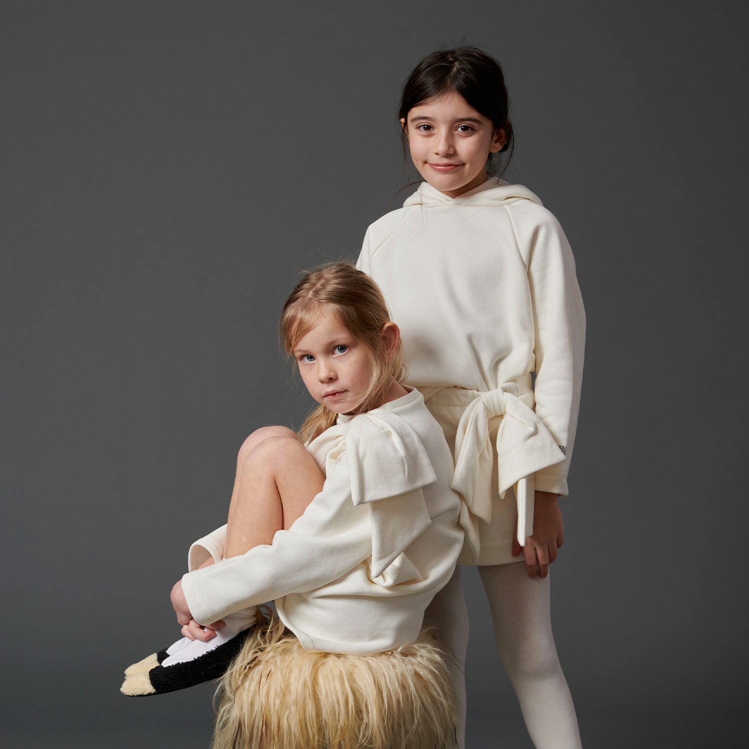 Abito Amalia bianco latte con fiocco - annameglio.com abbigliamento moda