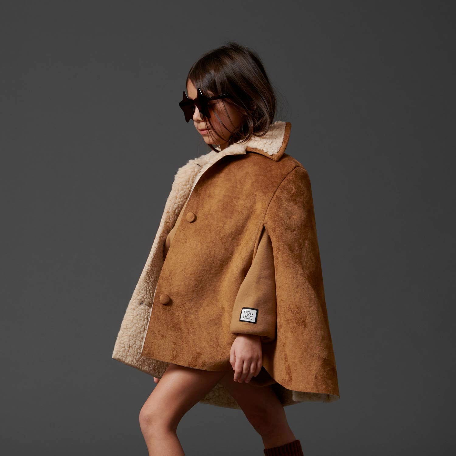 Cappotto Cappa Gaia Cognac - annameglio.com abbigliamento moda