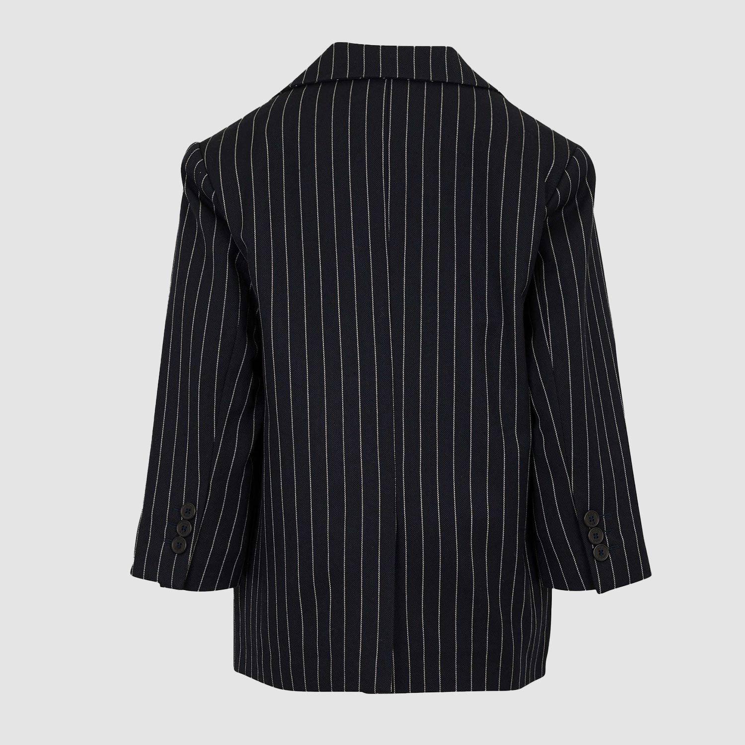 Blazer Over Giona Blu gessato avorio - annameglio.com abbigliamento moda