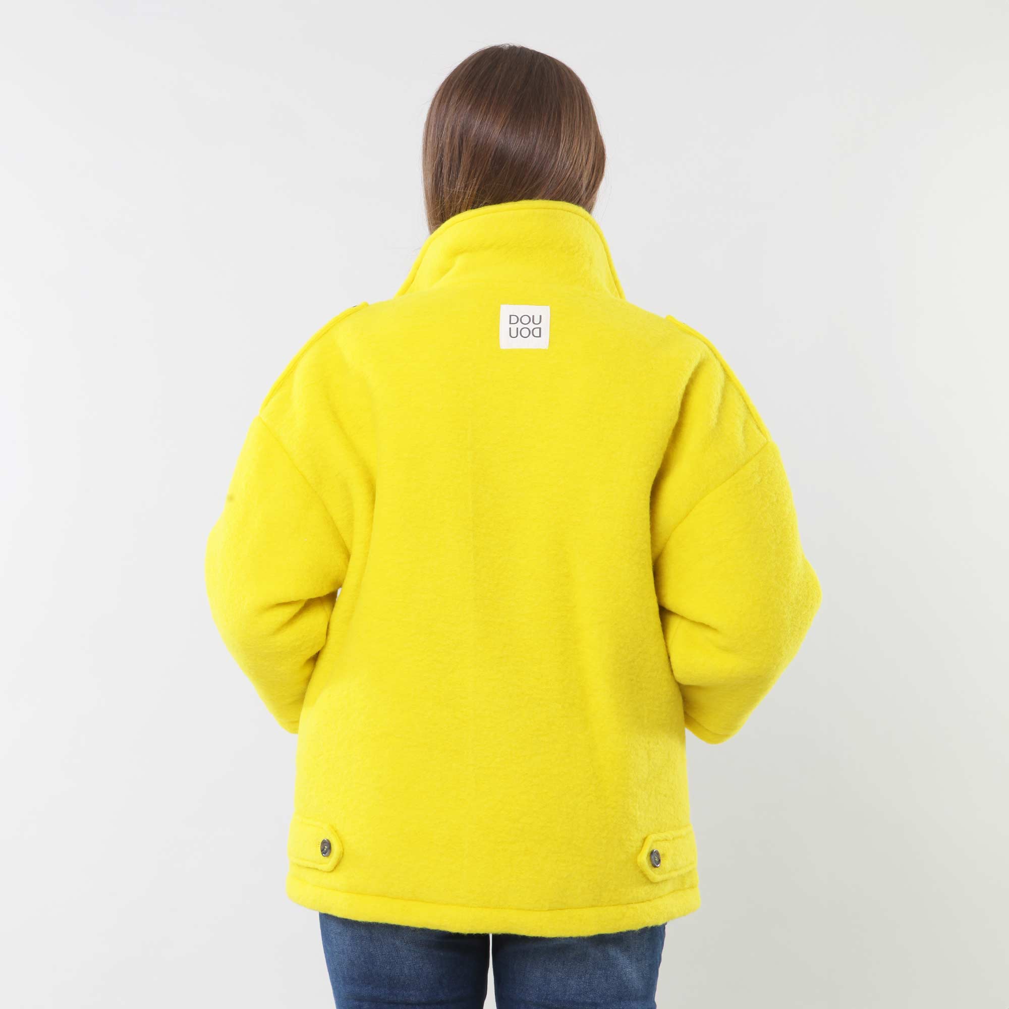 Cappotto in lana doppiopetto imbottito Lime - annameglio.com abbigliamento moda