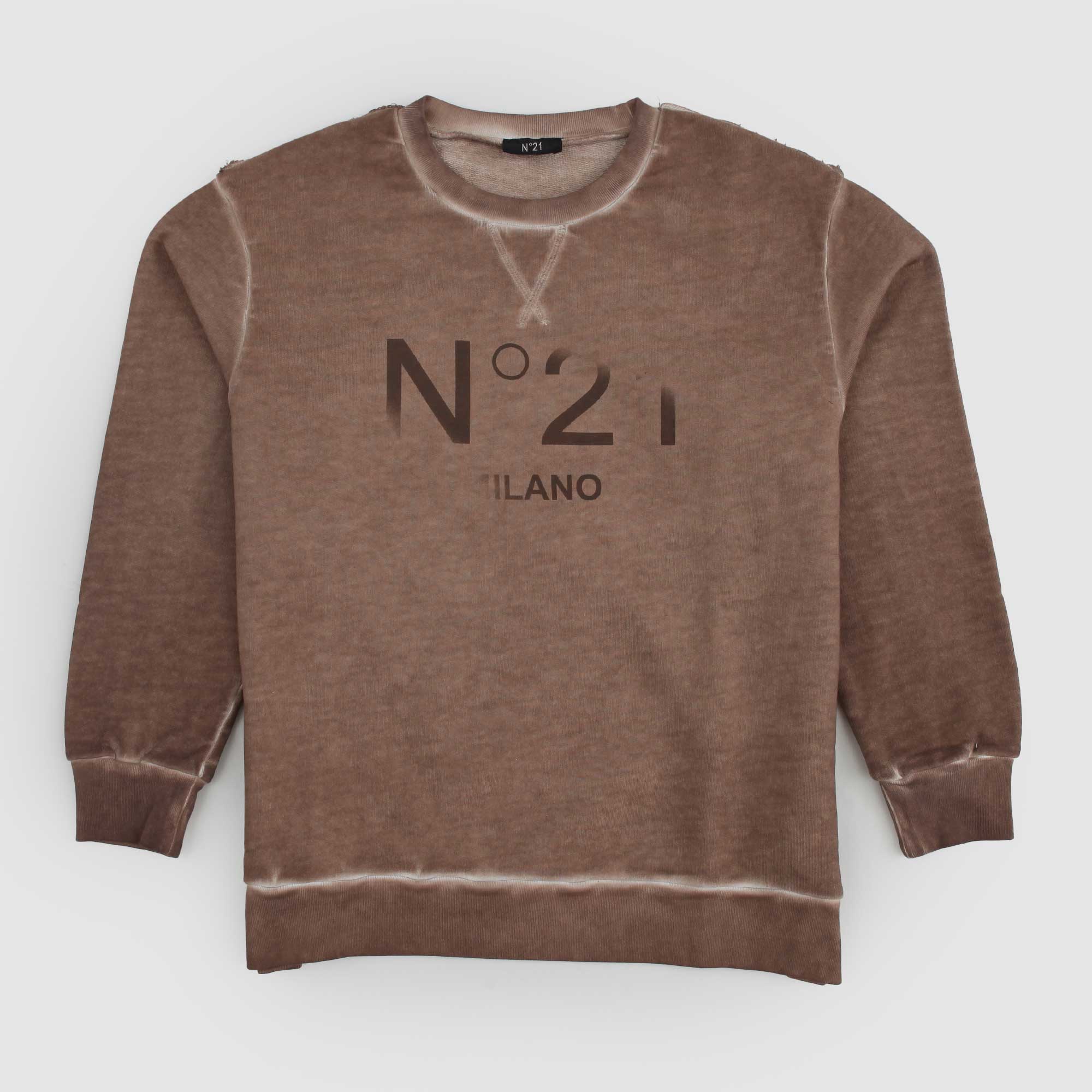 Felpa girocollo Marrone firmata N. 21 - annameglio.com abbigliamento moda