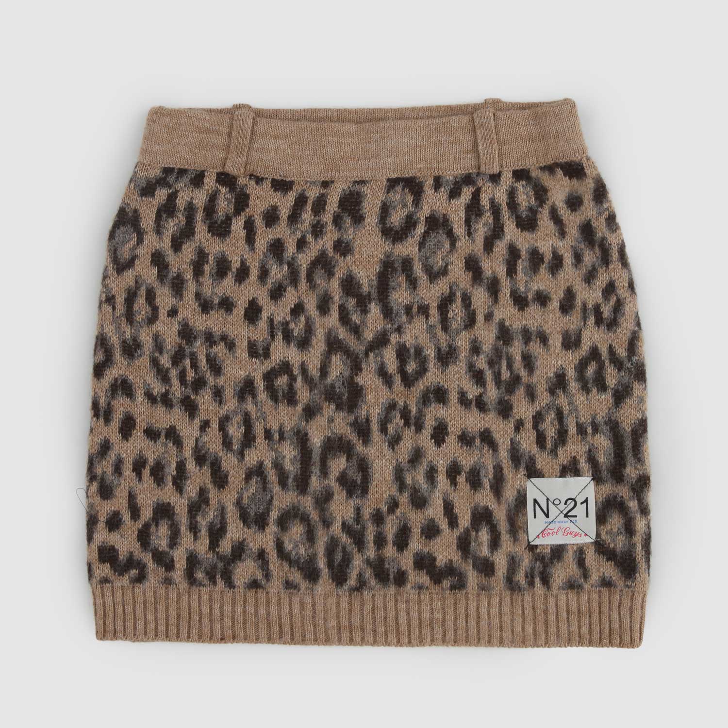 Minigonna leopardata in misto lana - annameglio.com abbigliamento moda