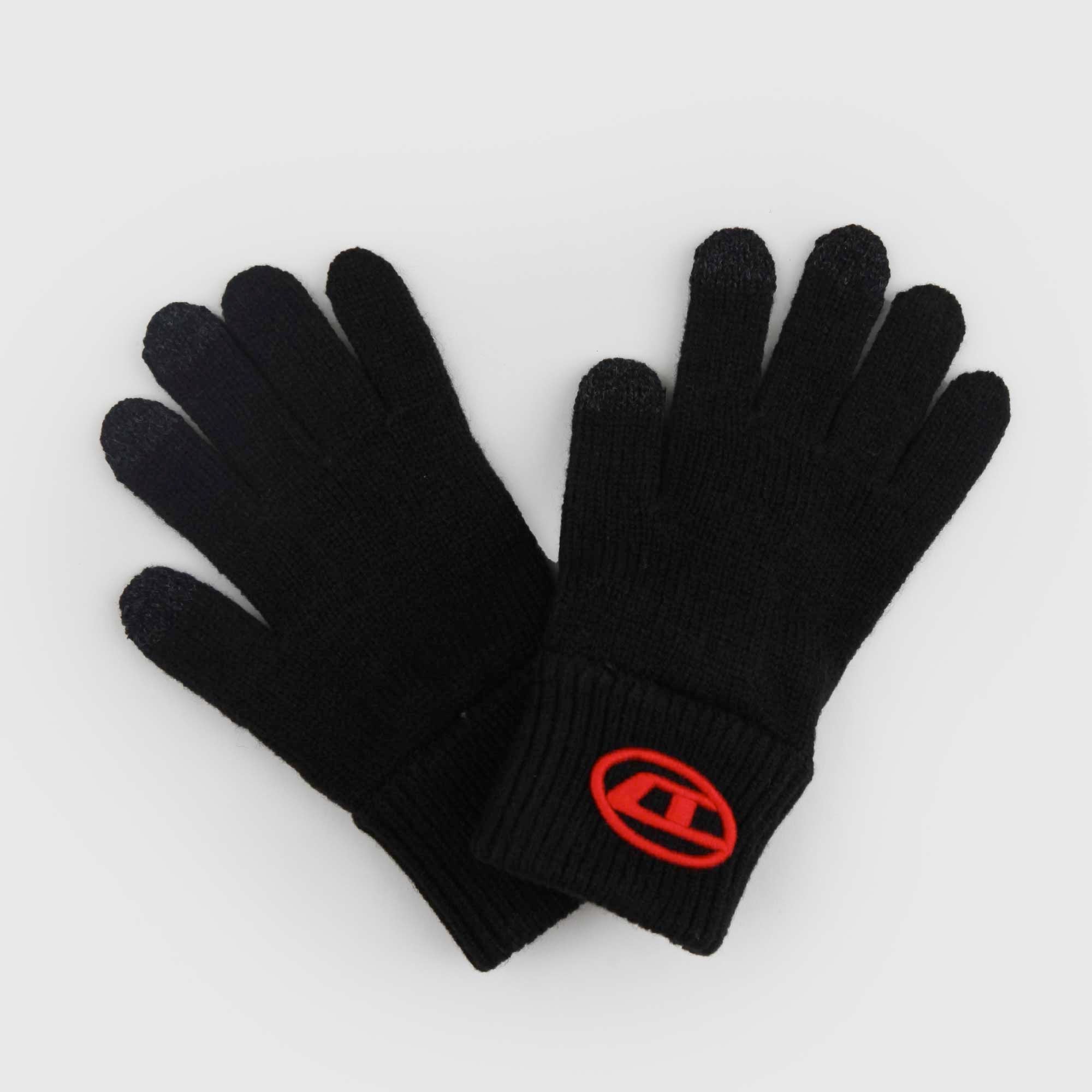 Guanti In Maglia Con Logo Firmati Diesel - annameglio.com abbigliamento moda