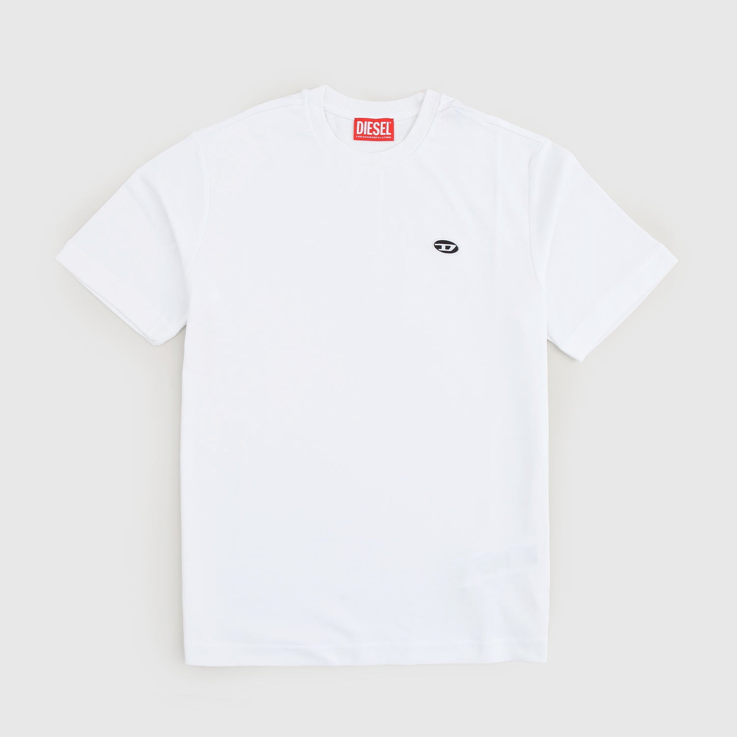 T-shirt bianca con mini logo in contrasto - annameglio.com abbigliamento moda