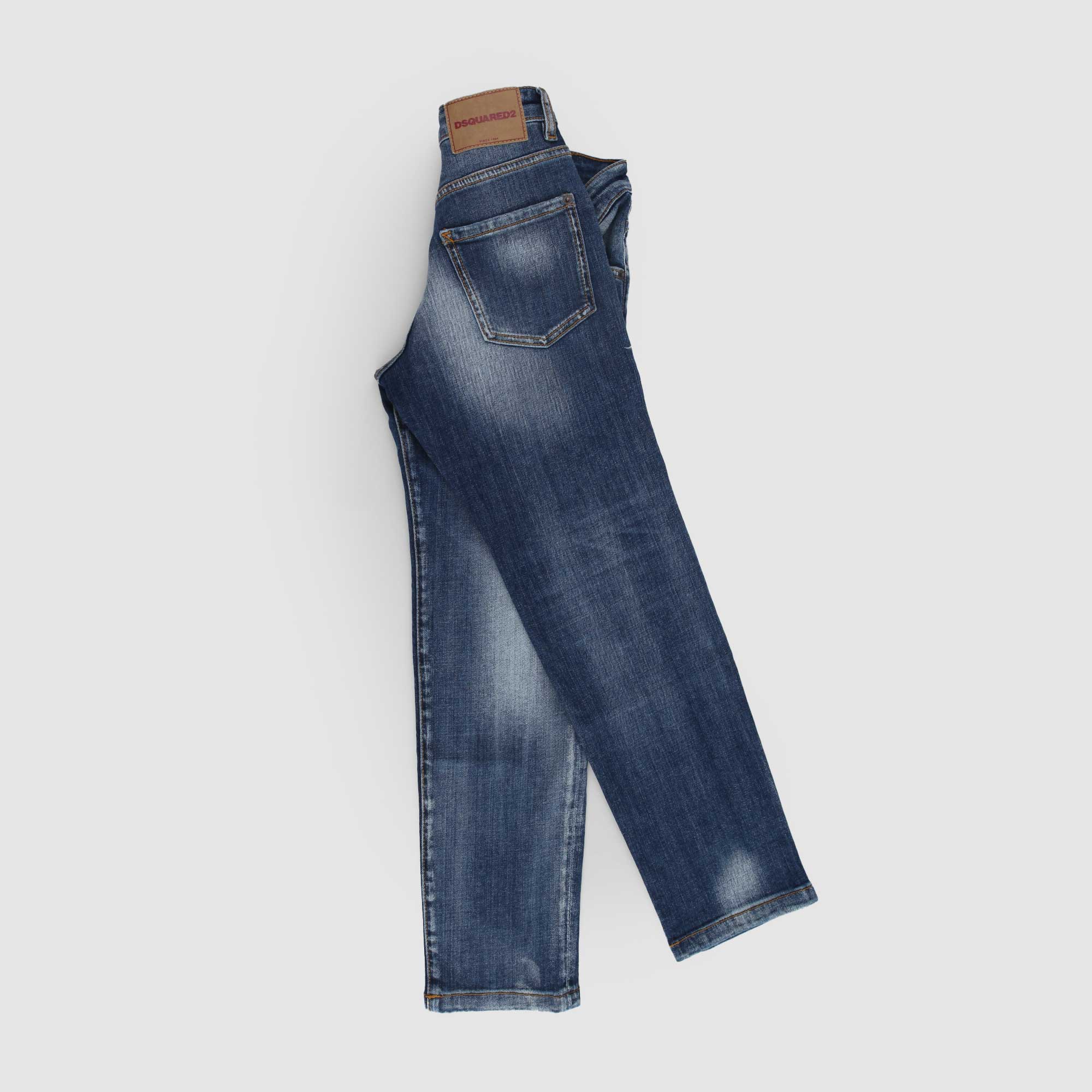 Jeans Denim Blu Firmati Dsquared2 Kids - annameglio.com abbigliamento moda