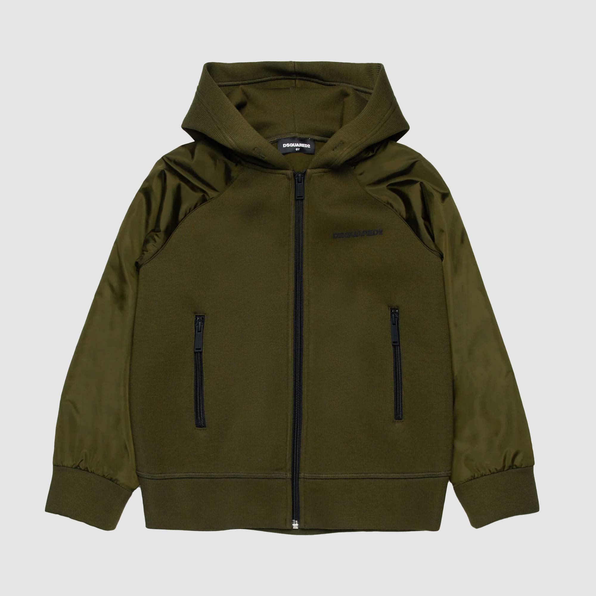 Felpa Neoprene Verde Militare Dsquared2 - annameglio.com abbigliamento moda