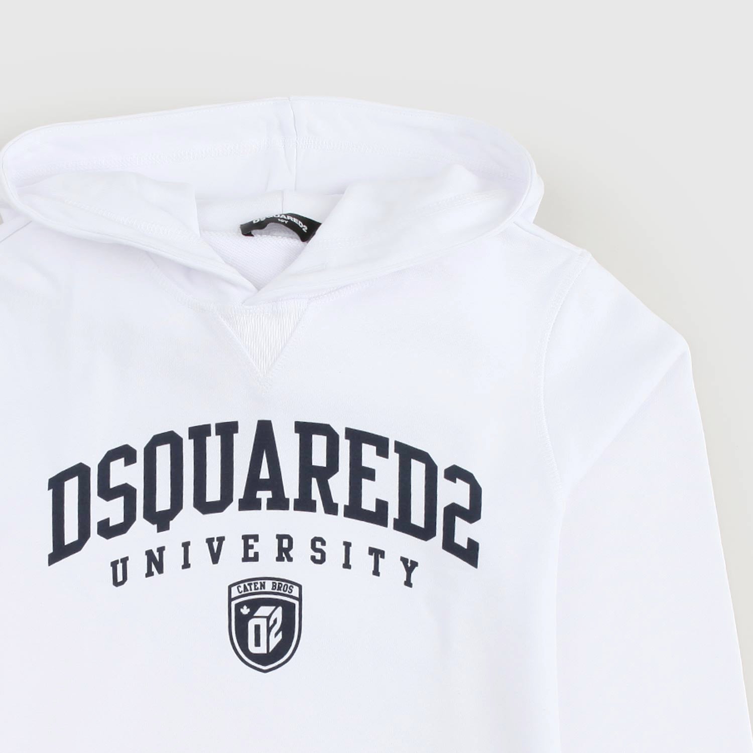 Felpa bianca jogging university con cappuccio - annameglio.com abbigliamento moda