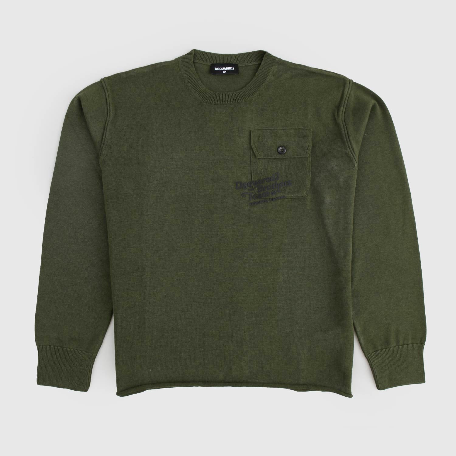 Pullover verde oliva con taschino - annameglio.com abbigliamento moda