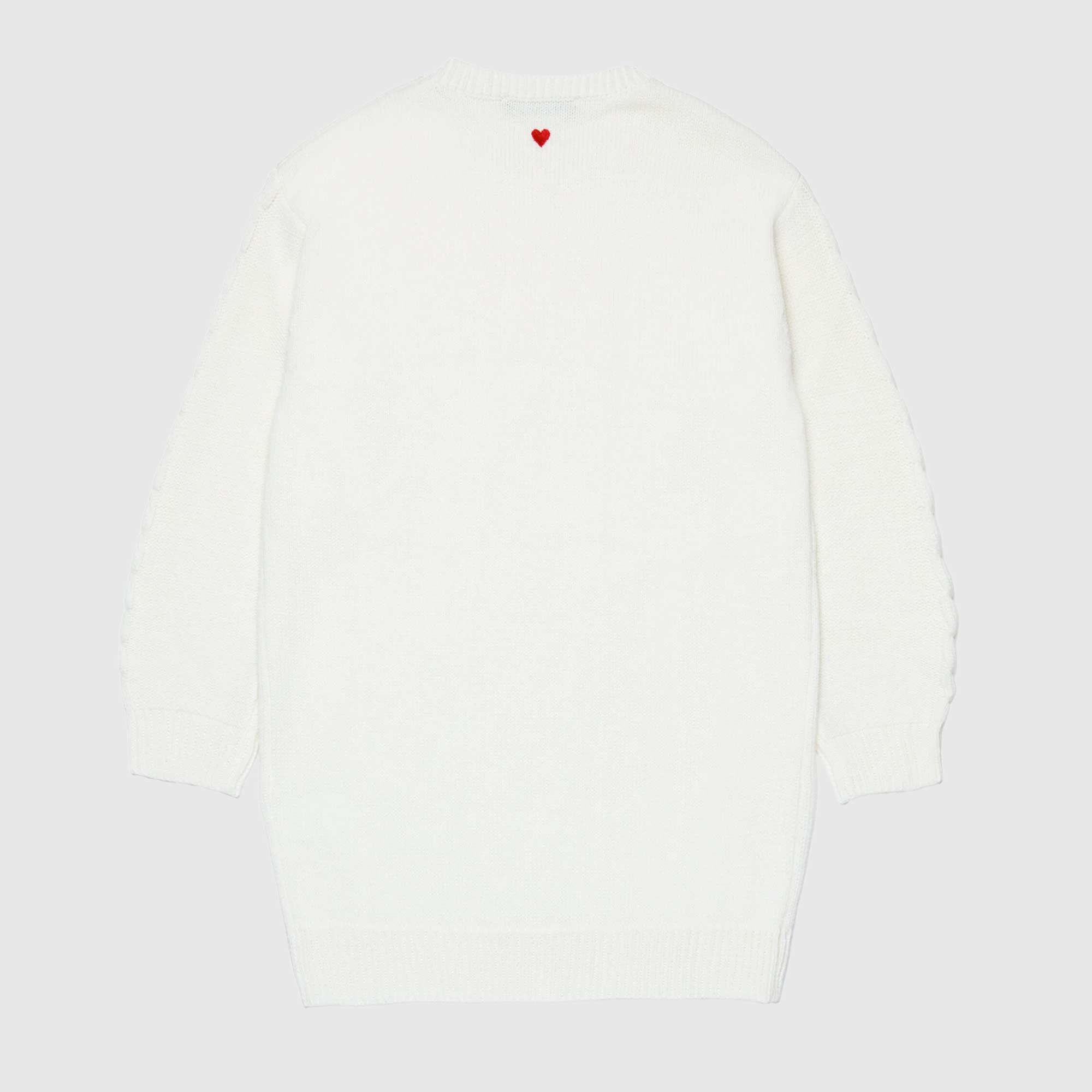 Abito panna in lana con lavorazione a rombi - annameglio.com abbigliamento moda