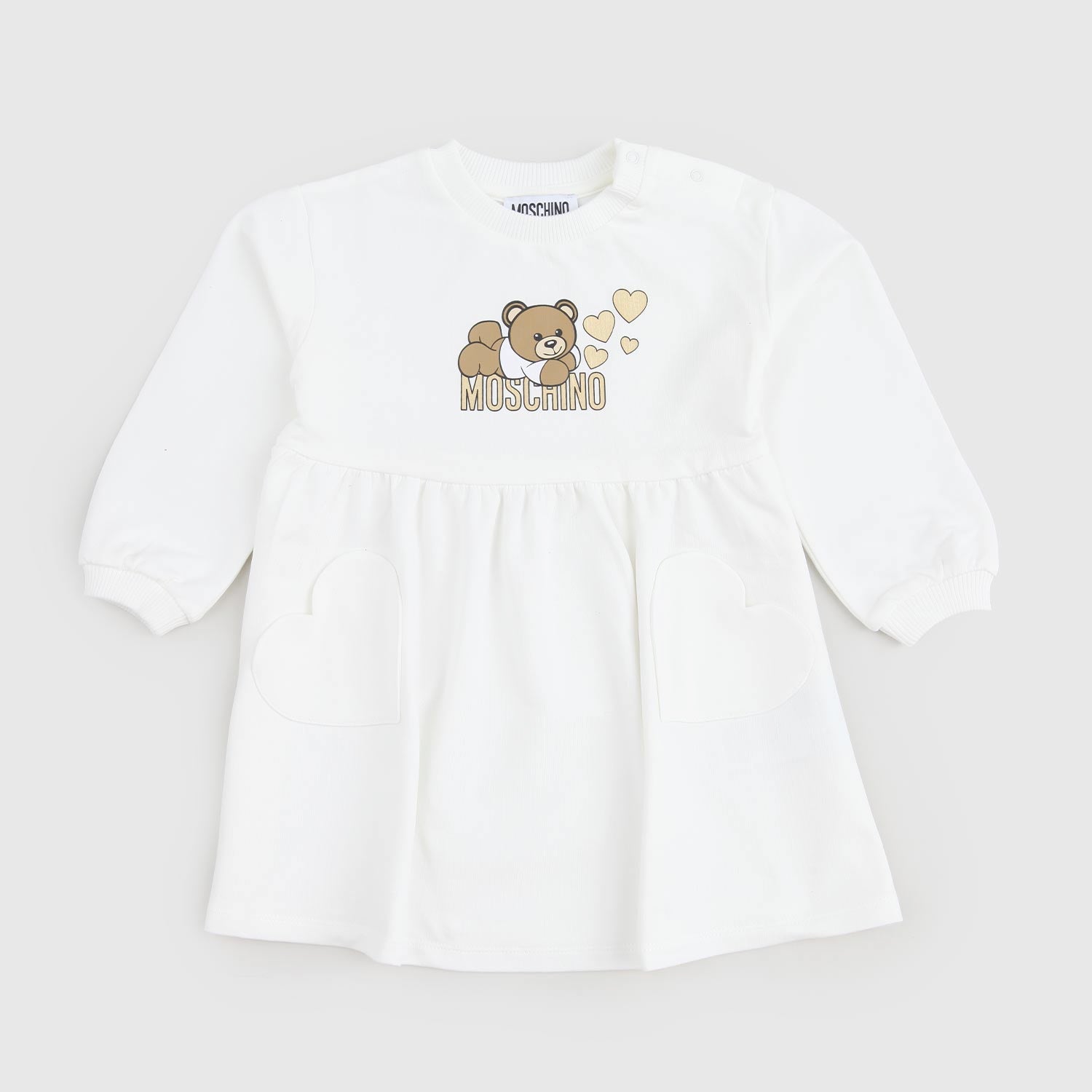 Abito neonato con stampa Teddy oro - annameglio.com abbigliamento moda