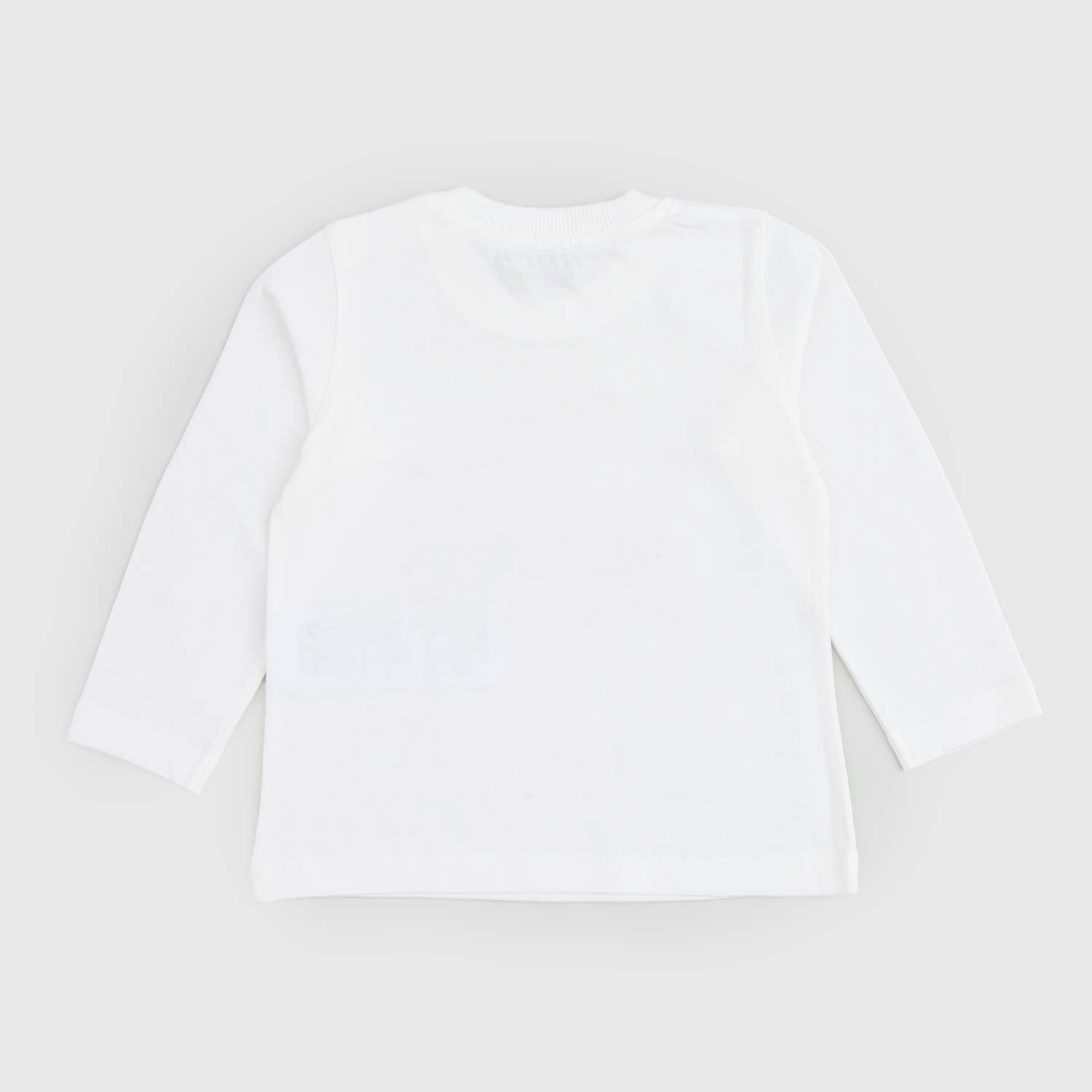 T-shirt bianca con stampa Teddy Tricolore - annameglio.com abbigliamento moda