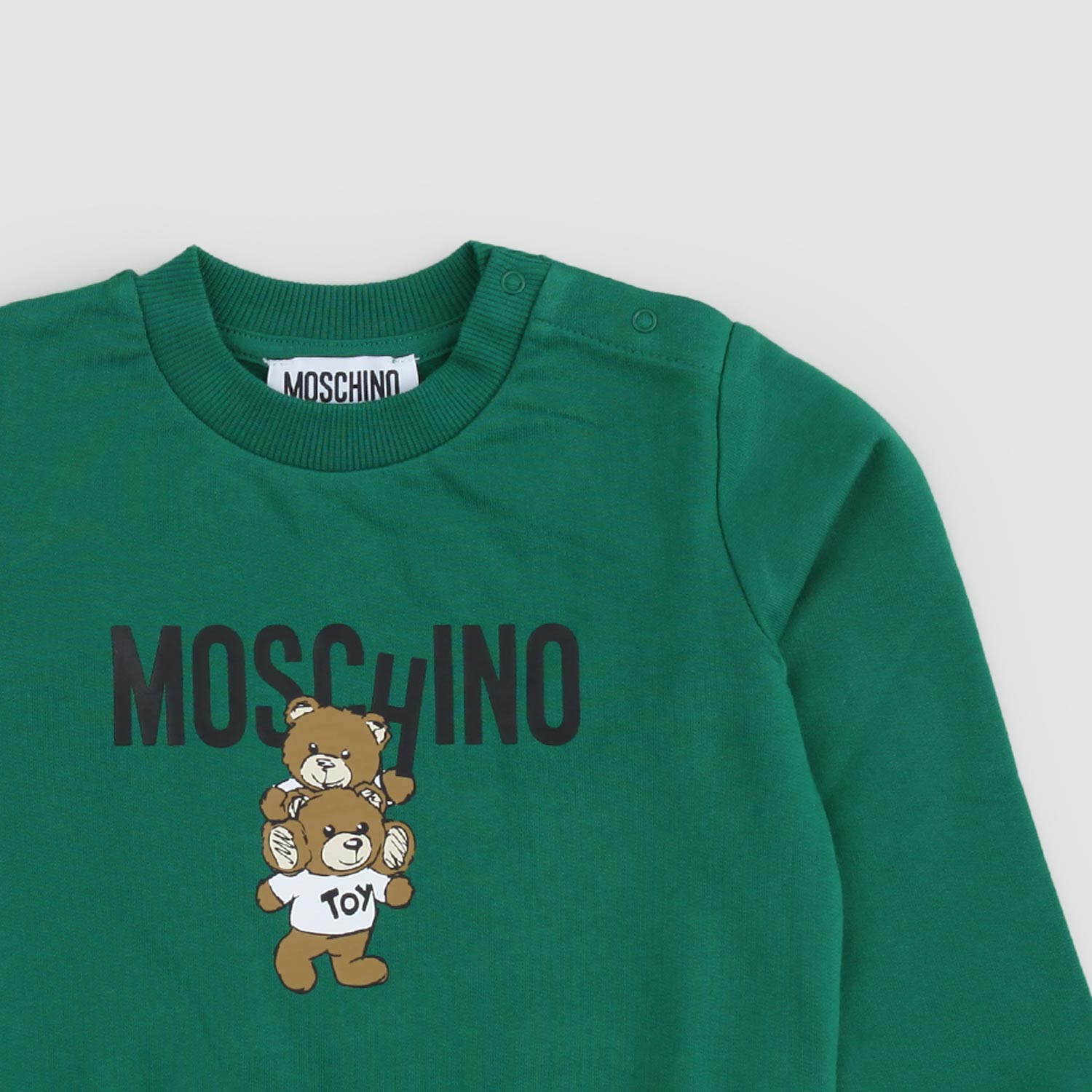 Felpa verde per neonato con stampa teddy - annameglio.com abbigliamento moda