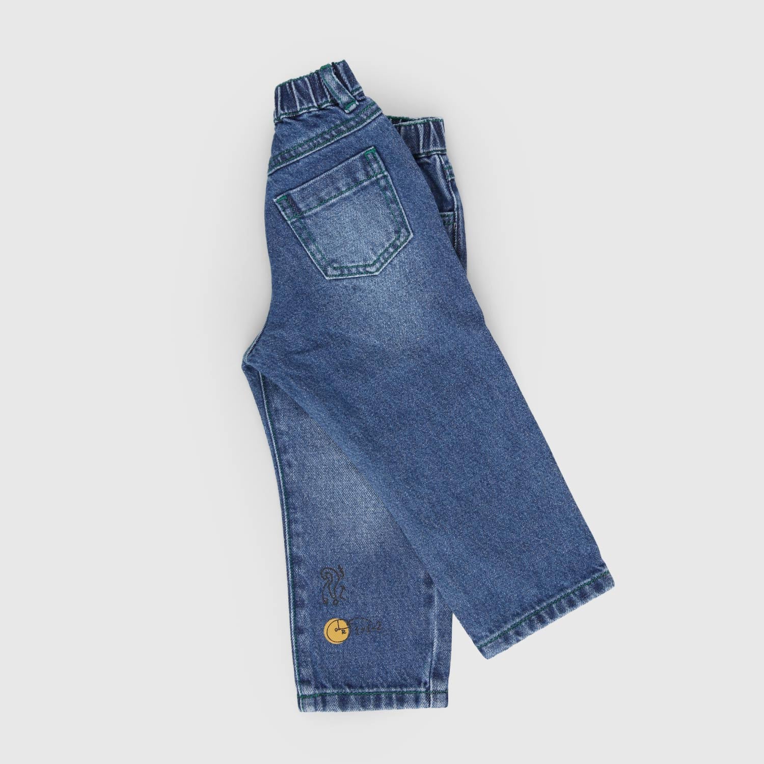 Jeans in denim con stampe Teddy - annameglio.com abbigliamento moda