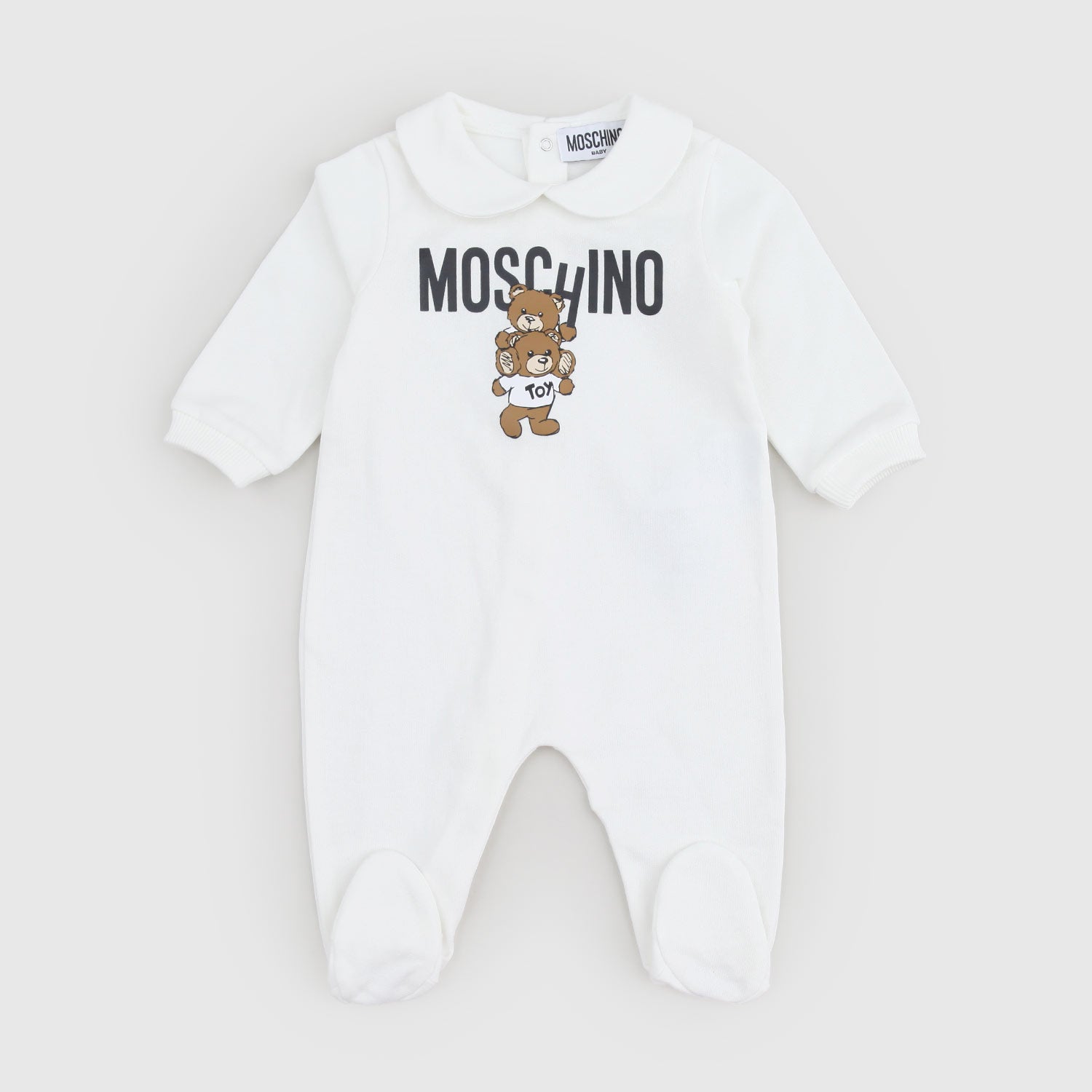 Tutina bianca con doppia stampa Teddy - annameglio.com abbigliamento moda