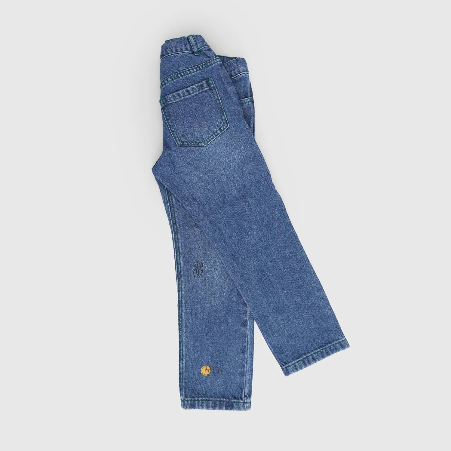 Jeans in denim con stampa Teddy - annameglio.com abbigliamento moda