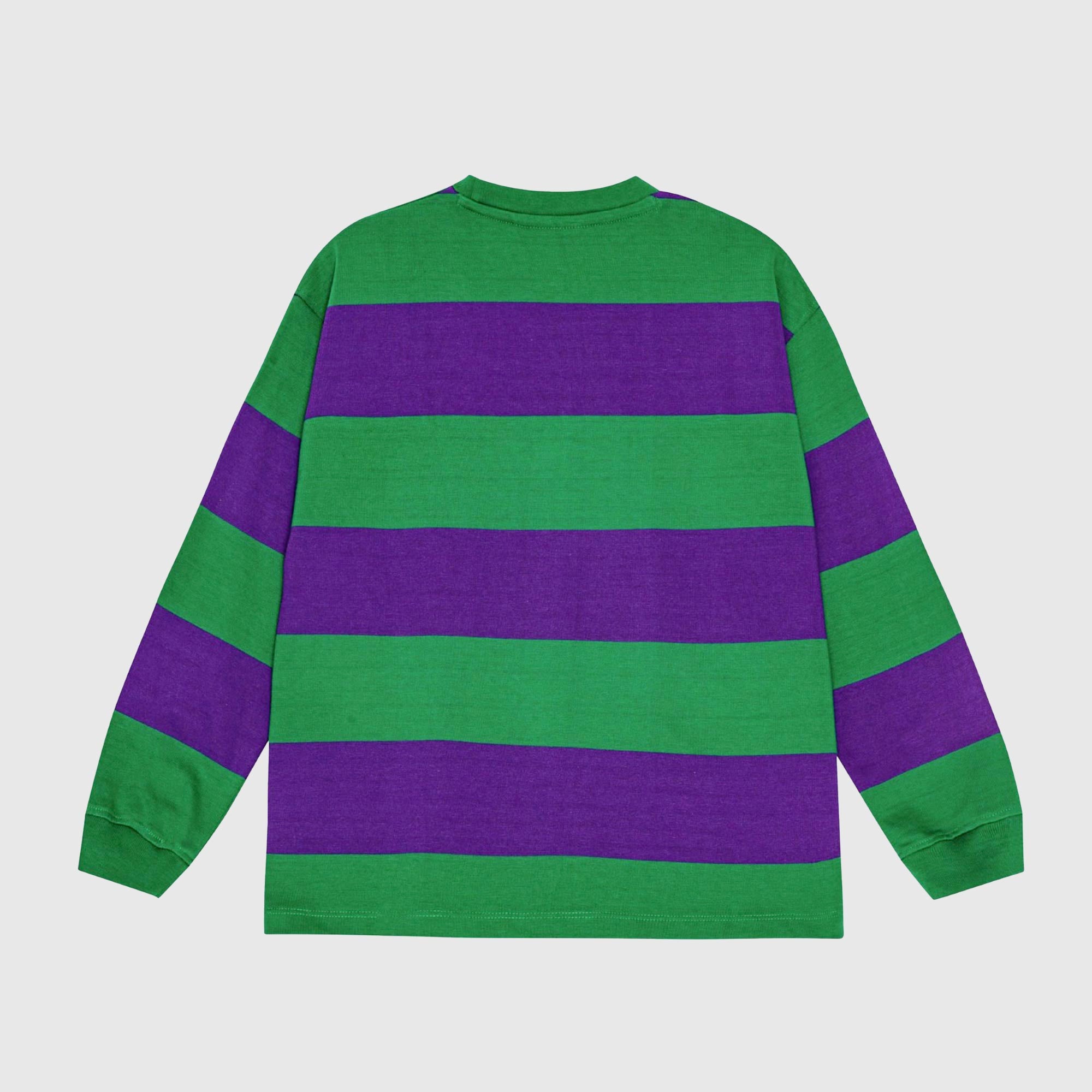 Felpa Ron girocollo a righe verdi e viola - annameglio.com abbigliamento moda