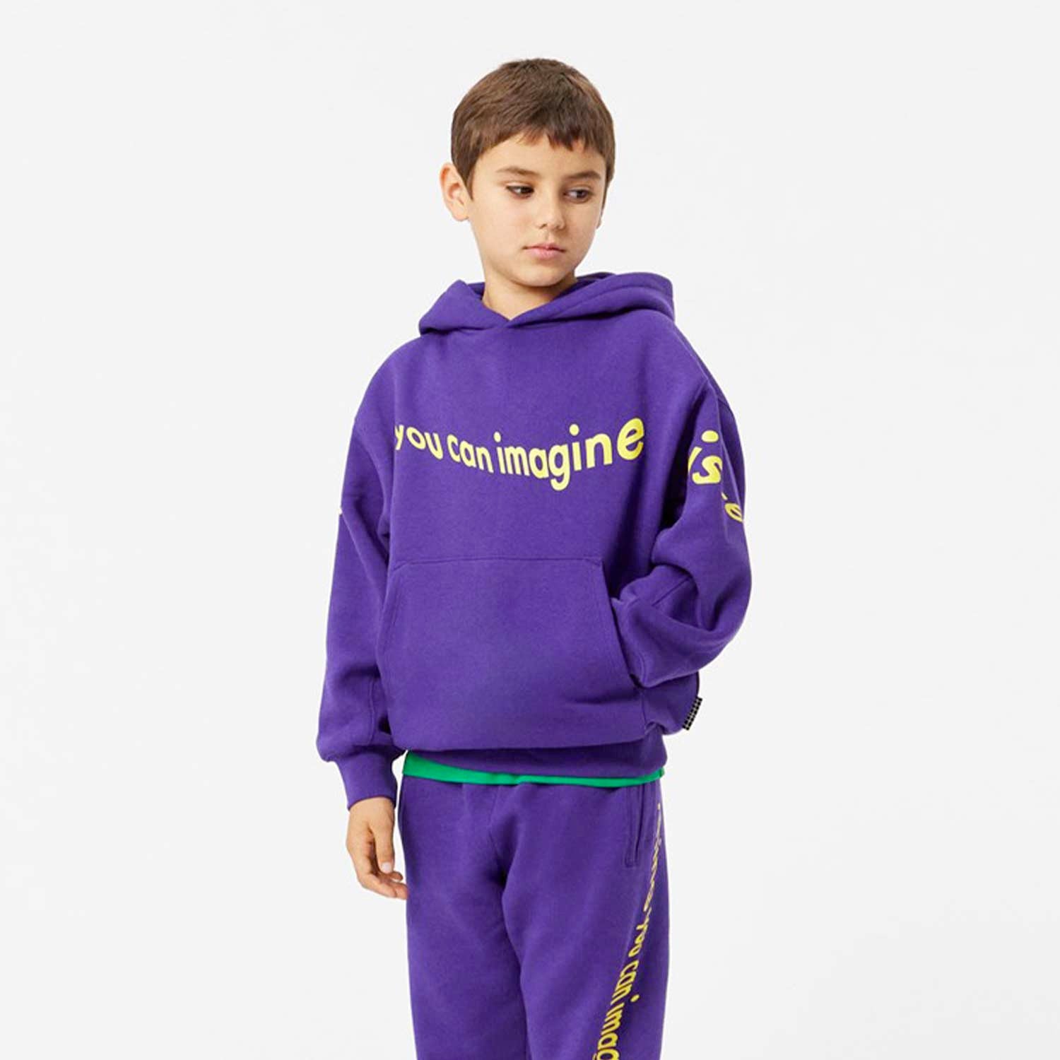 Felpa Maxx viola con cappuccio e stampa - annameglio.com abbigliamento moda