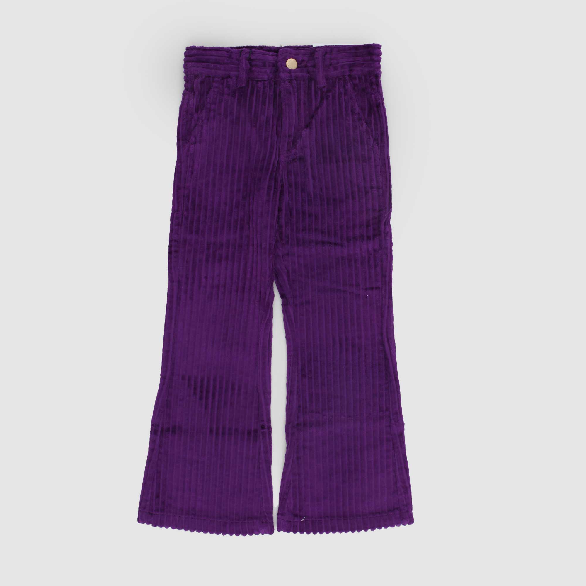 Pantaloni Aida svasati in velluto viola - annameglio.com abbigliamento moda