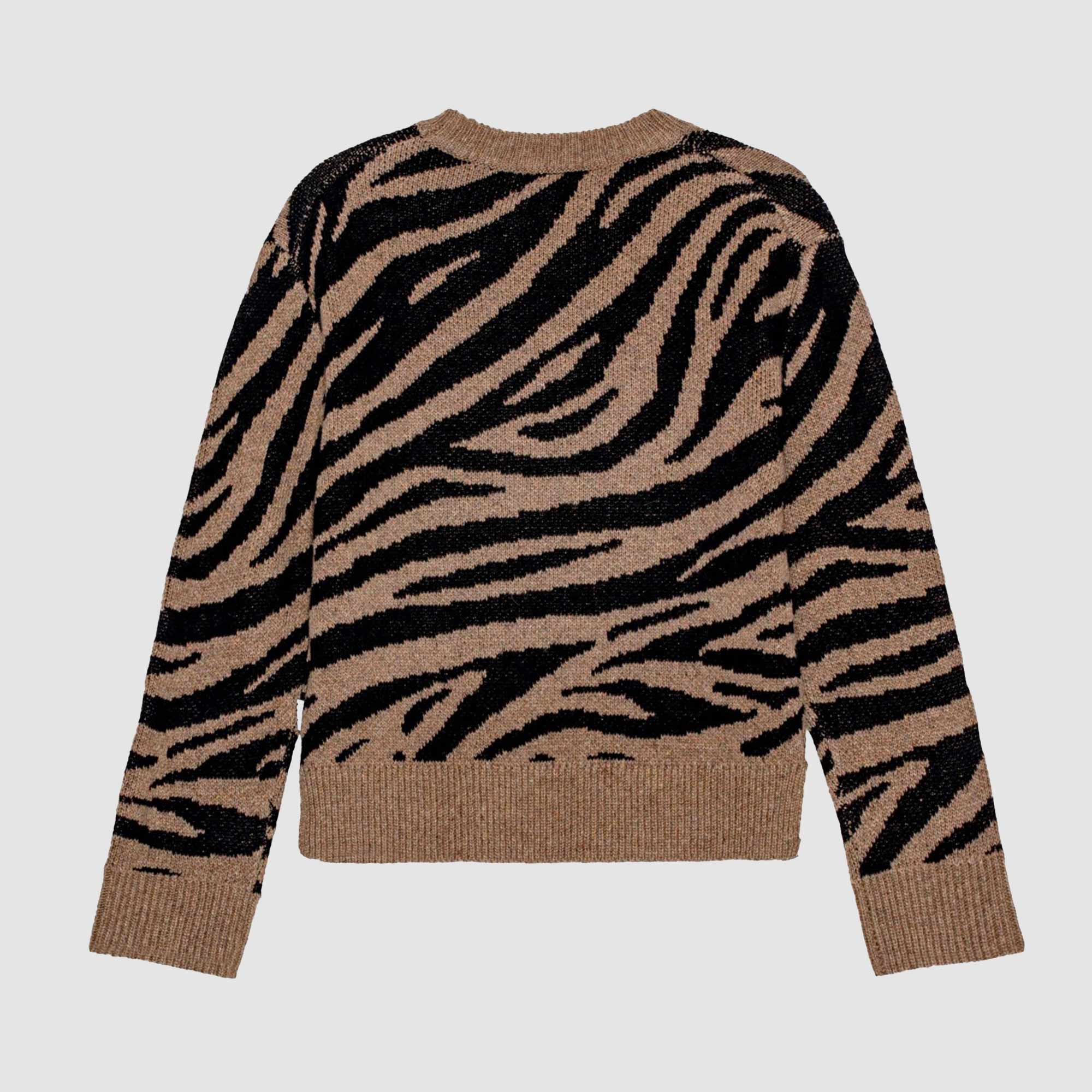 Pullover Gerda Zebrato nero e marrone - annameglio.com abbigliamento moda