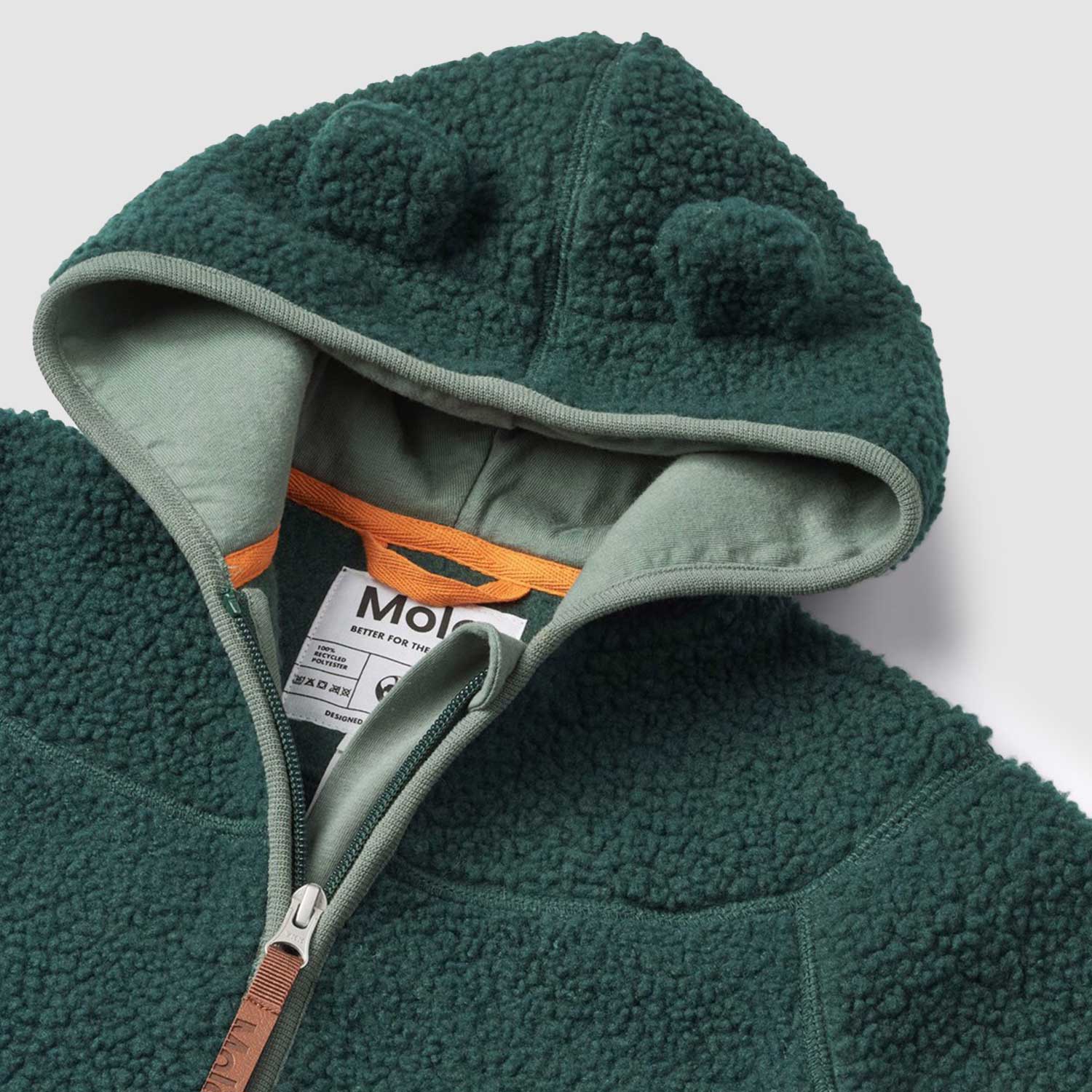 Giacca In Pile Ummi Verde Pino Con Cappuccio Teddy - annameglio.com abbigliamento moda