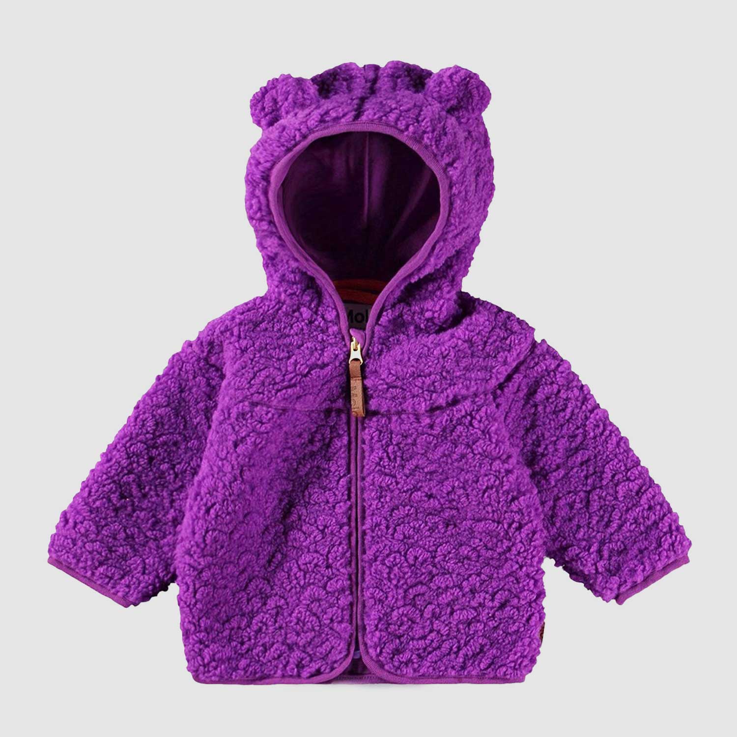 Giacca in Pile Ummi Viola con cappuccio Teddy - annameglio.com abbigliamento moda