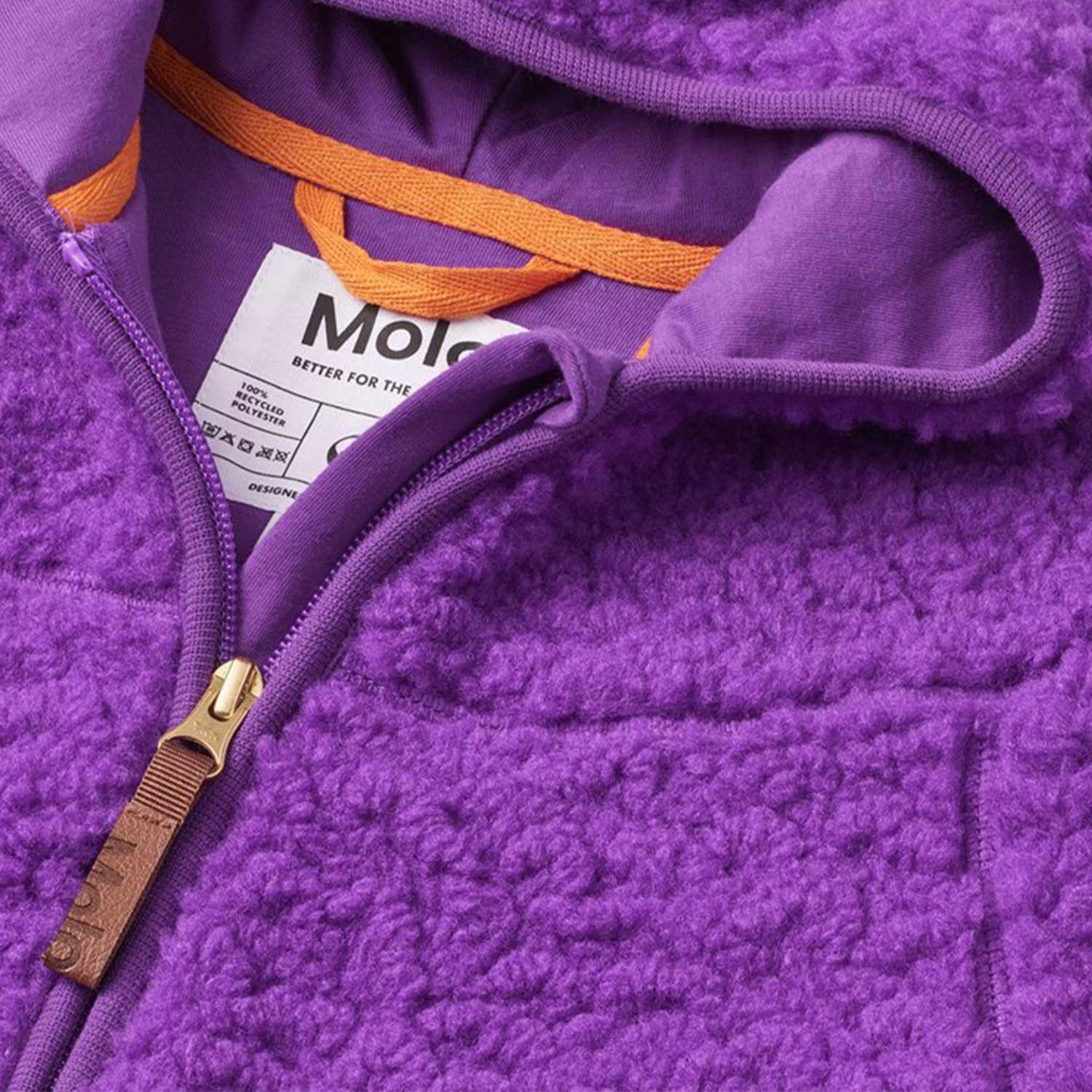 Giacca in Pile Ummi Viola con cappuccio Teddy - annameglio.com abbigliamento moda