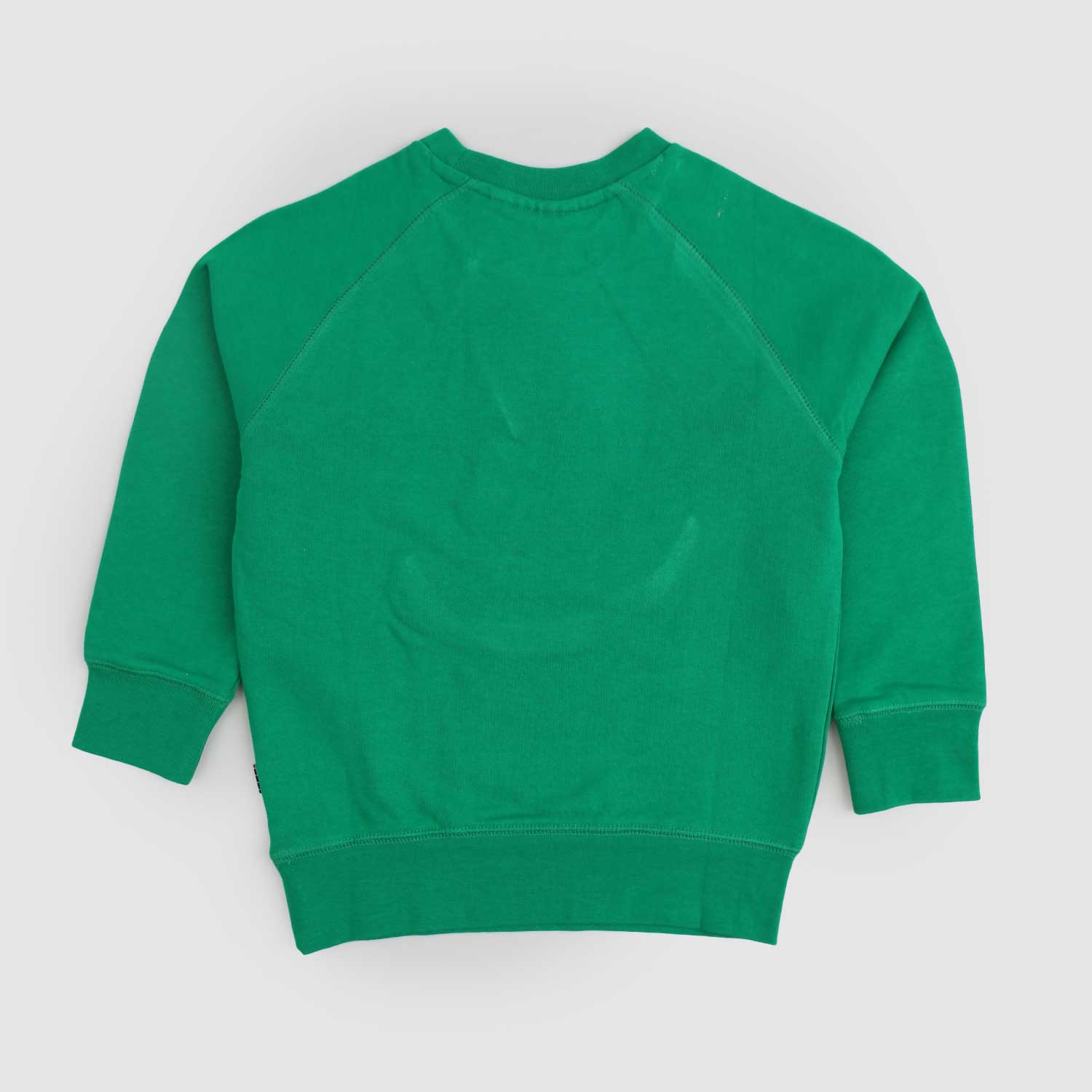 Felpa verde in cotone con sorriso ricamato - annameglio.com abbigliamento moda