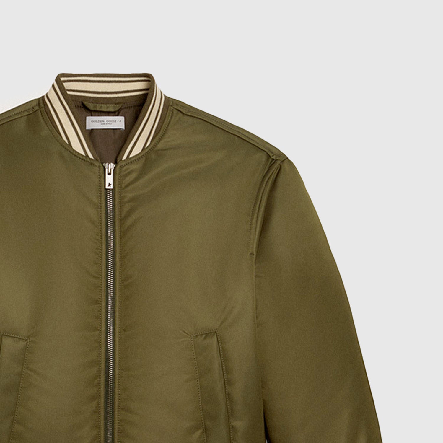 Giacca bomber unisex in nylon verde militare - annameglio.com abbigliamento moda