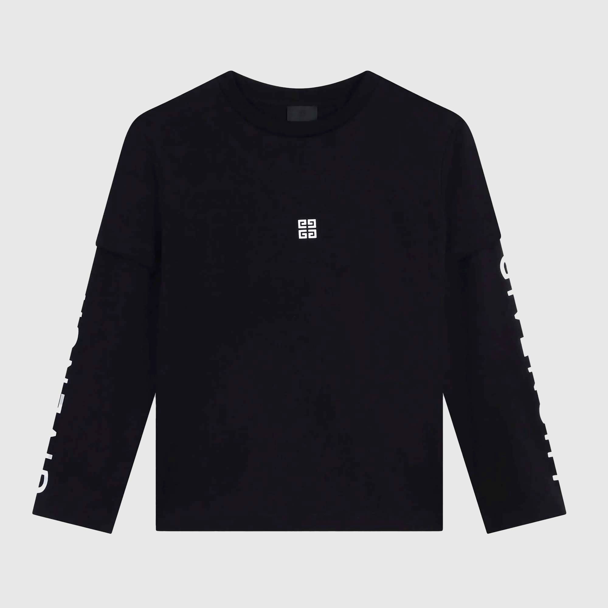 T-shirt Maniche Lunghe con Logo Givenchy - annameglio.com abbigliamento moda