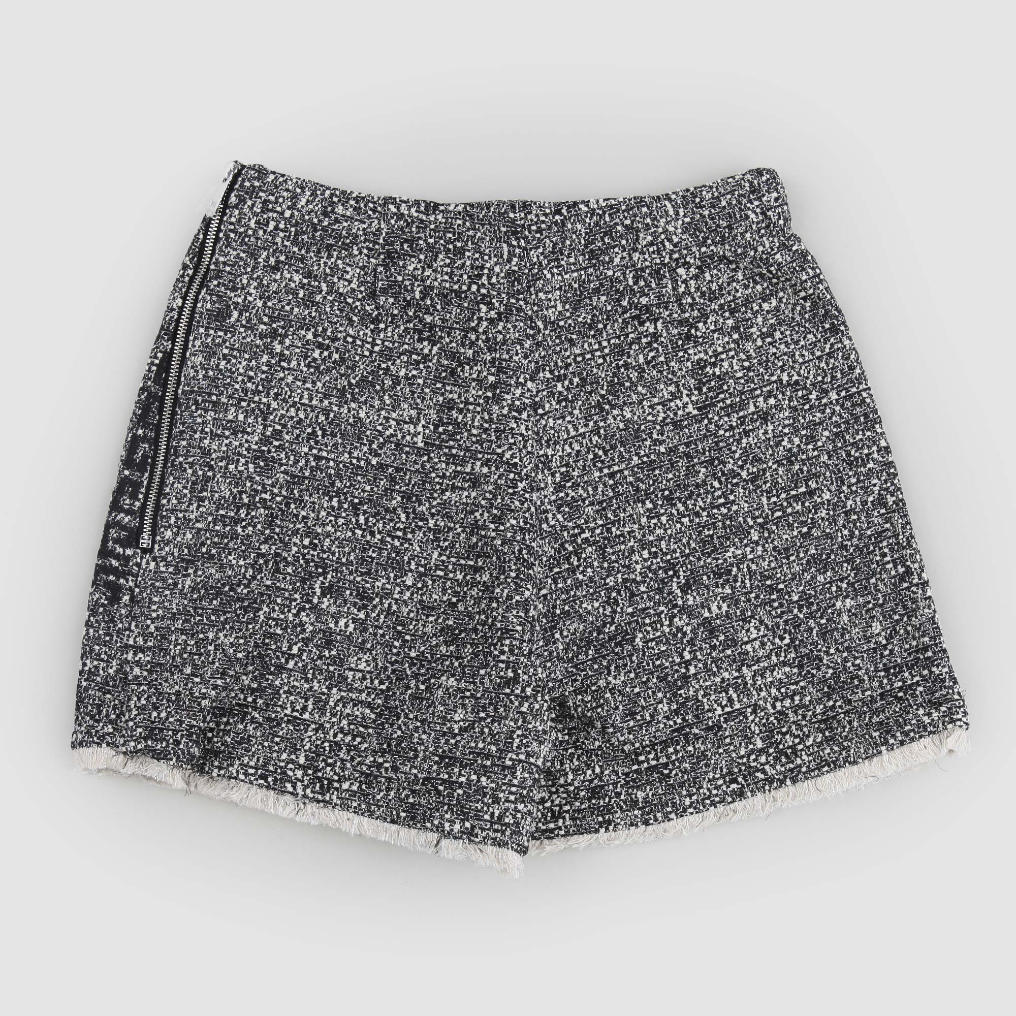 Pantaloncino Nero Stampa Grafica All-Over - annameglio.com abbigliamento moda