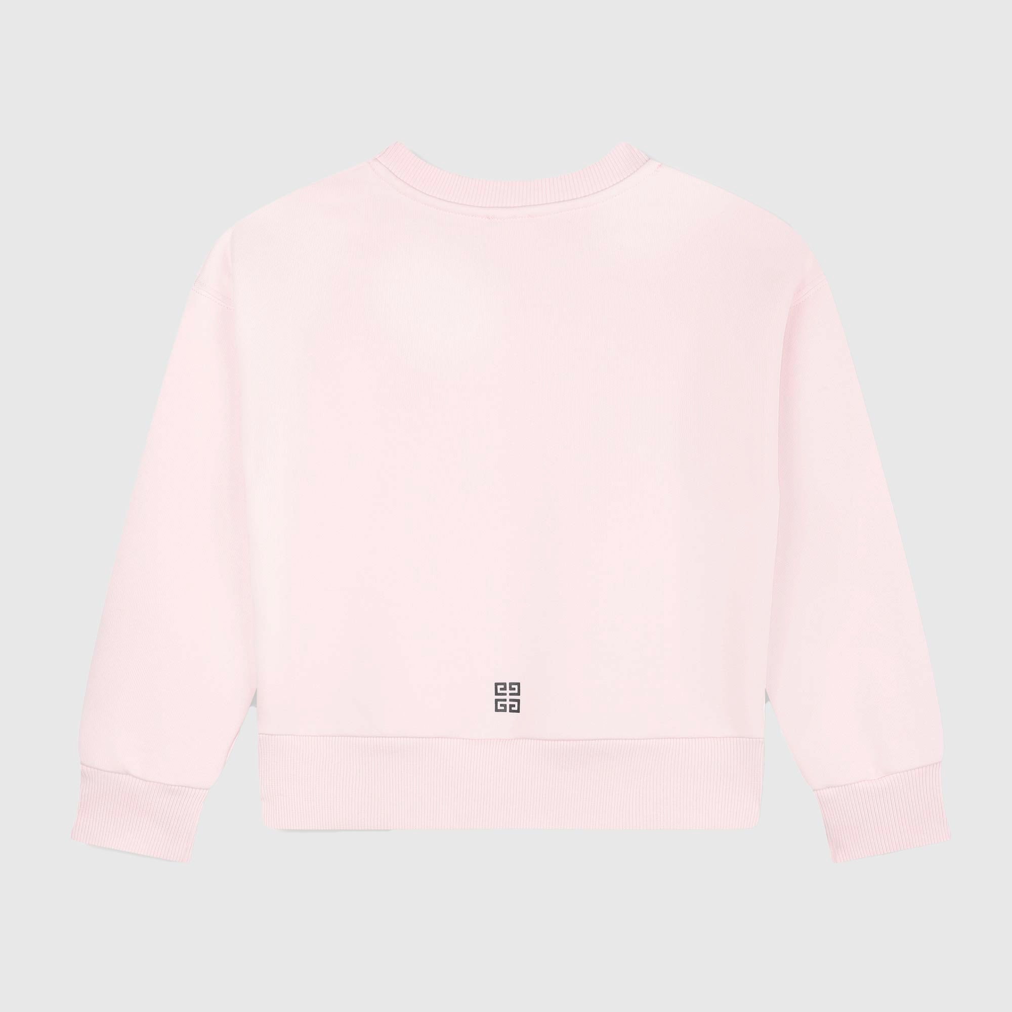 Felpa Rosa con Girocollo e Stampa 4G - annameglio.com abbigliamento moda