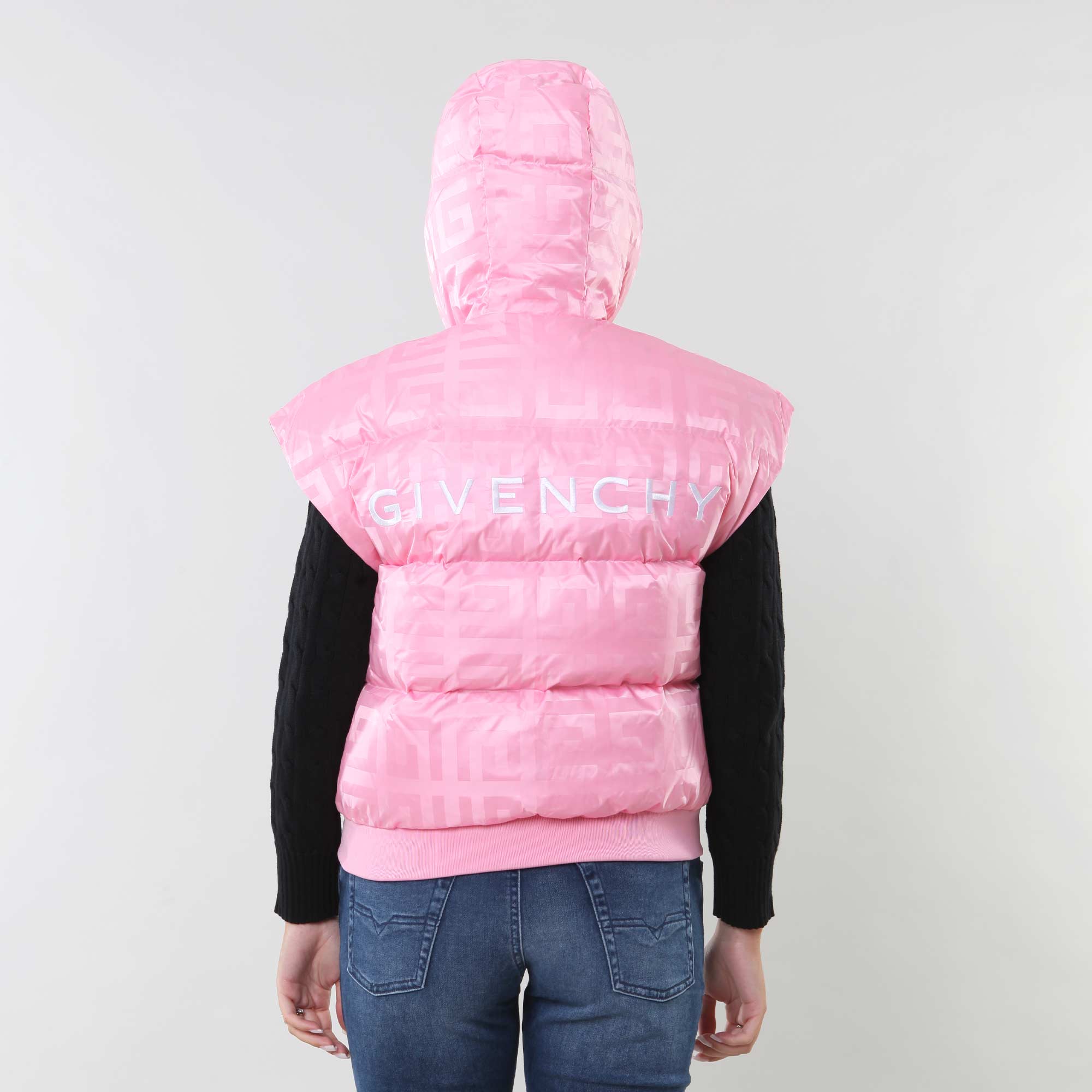 Piumino smanicato rosa con cappuccio - annameglio.com abbigliamento moda