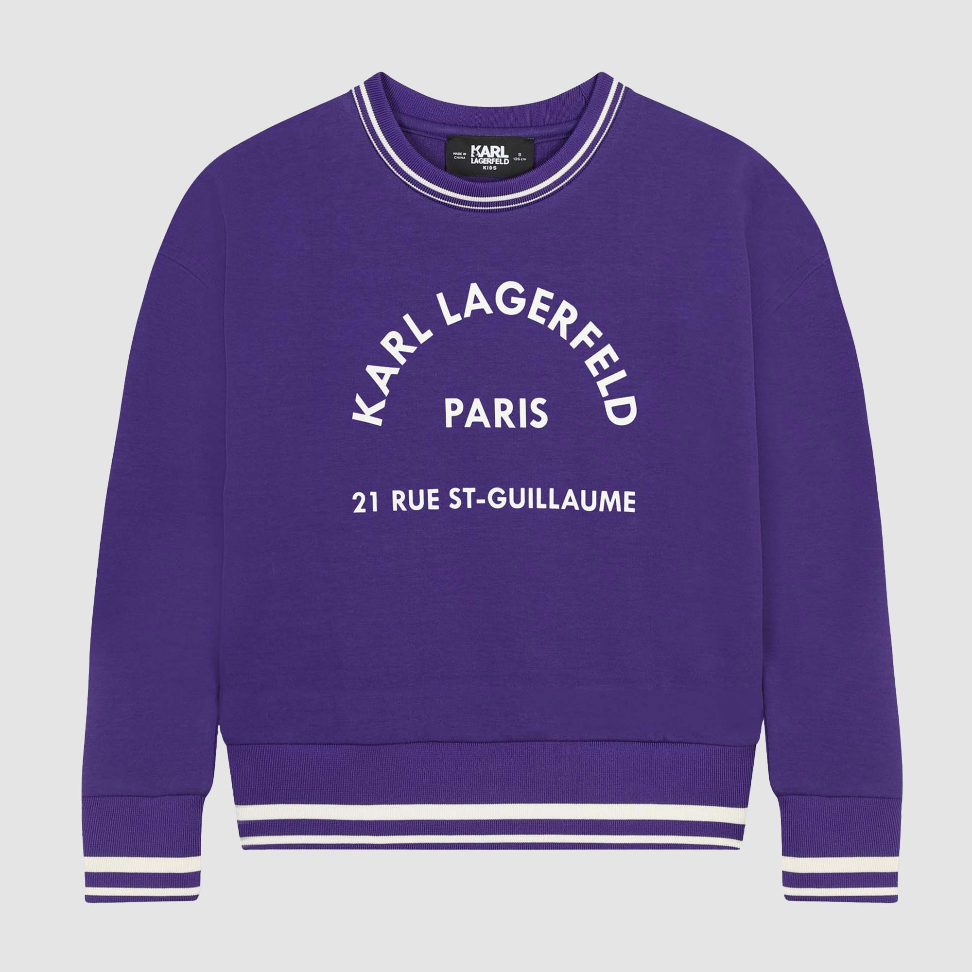 Felpa girocollo viola con logo - annameglio.com abbigliamento moda