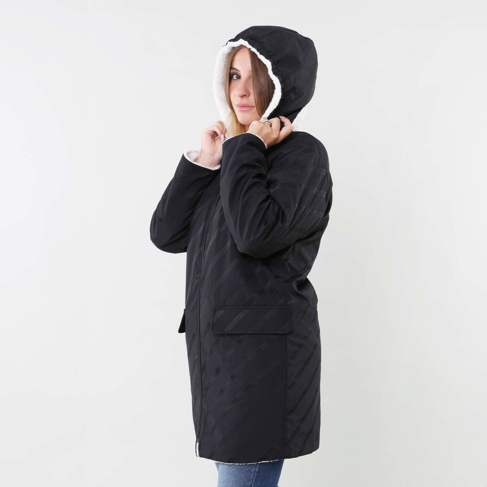 Parka ecopelliccia reversibile con cappuccio - annameglio.com abbigliamento moda