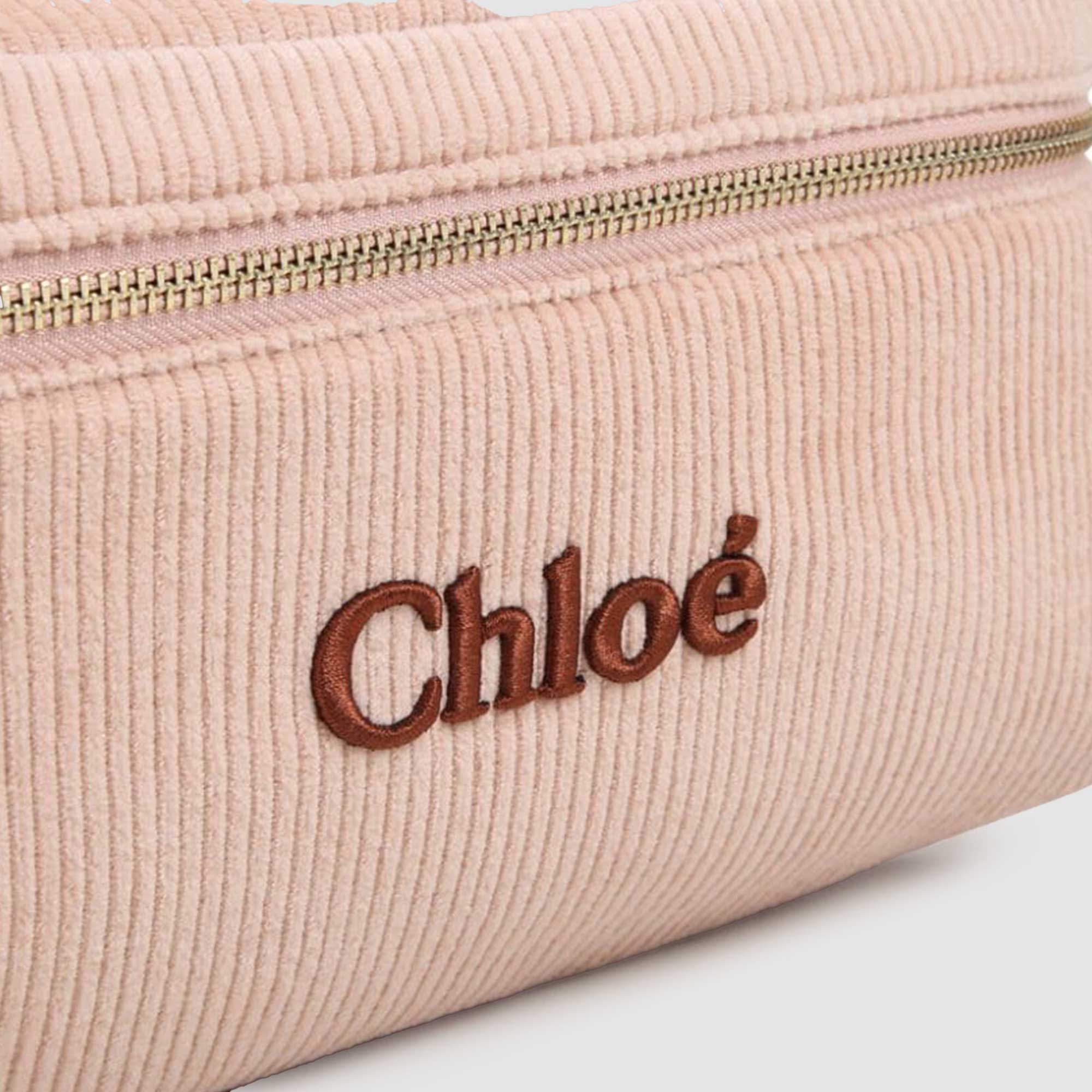 Zaino in velluto a coste rosa con logo - annameglio.com abbigliamento moda