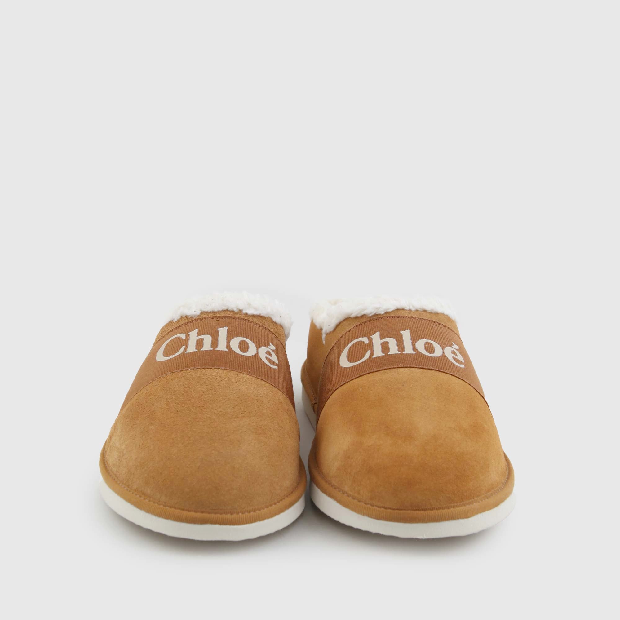 Pantofole cammello in pelle scamosciata - annameglio.com abbigliamento moda