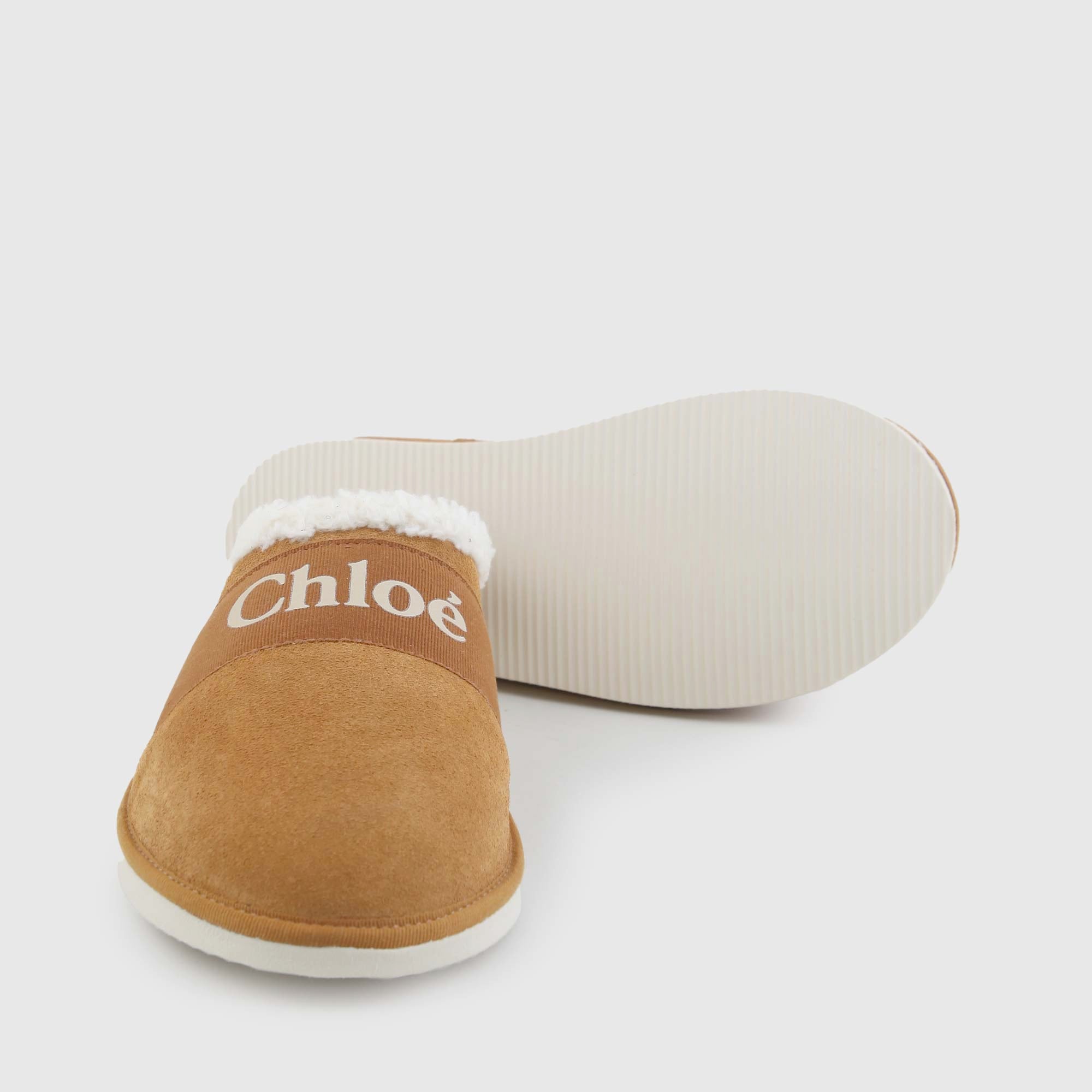 Pantofole cammello in pelle scamosciata - annameglio.com abbigliamento moda