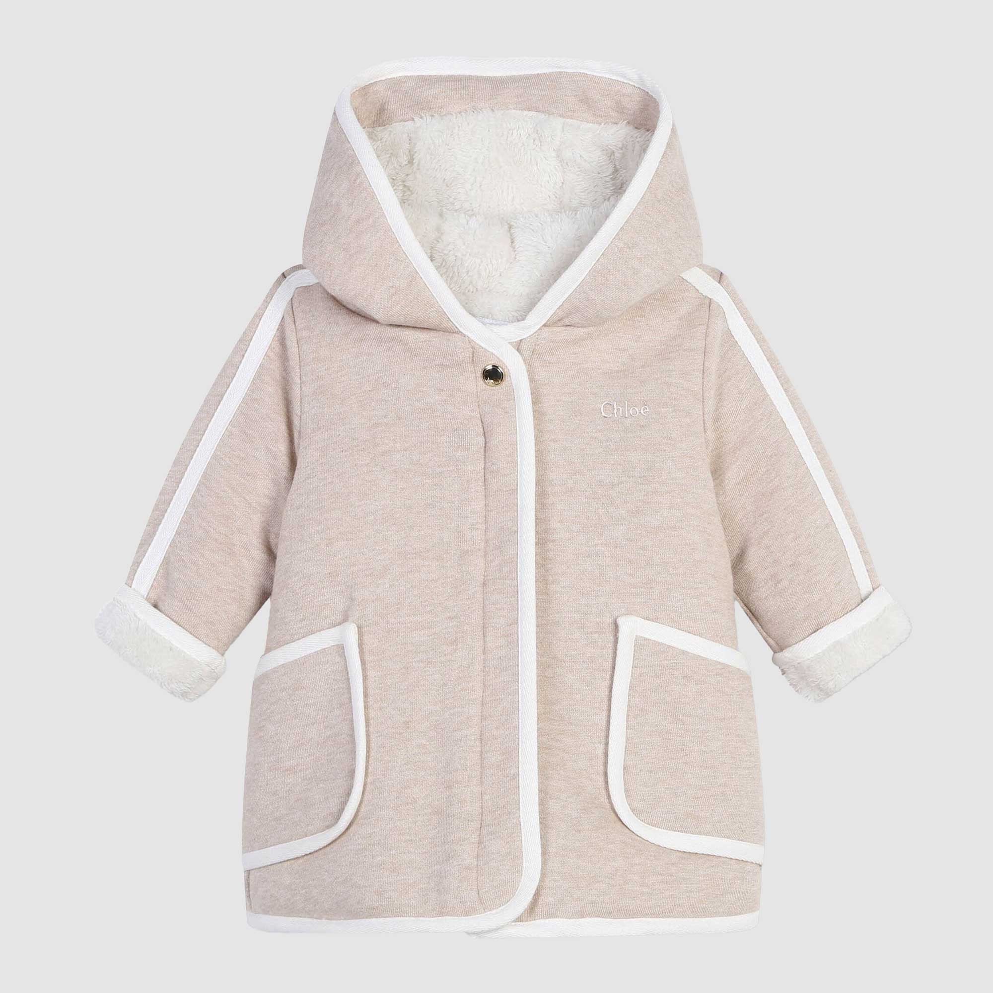 Cappotto con cappuccio beige unisex in cotone - annameglio.com abbigliamento moda